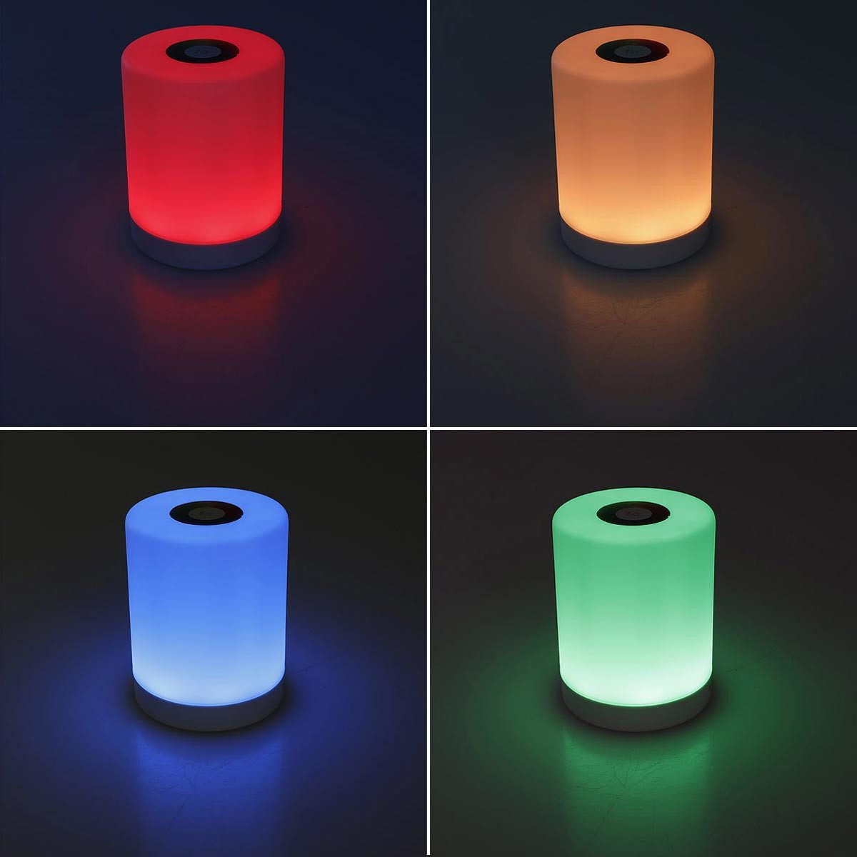 ChiliTec LED Tischleuchte LED Akku-Tischleuchte, RGB / warmweiß per Touch, RGB/mehrfarbig,warmweiß
