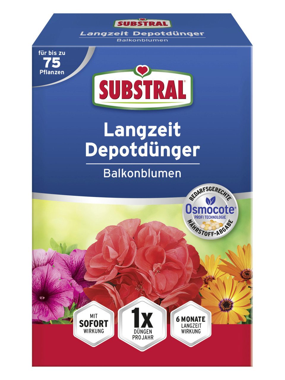 Substral Blumendünger Substral Langzeit Depotdünger Balkonblumen 750 g