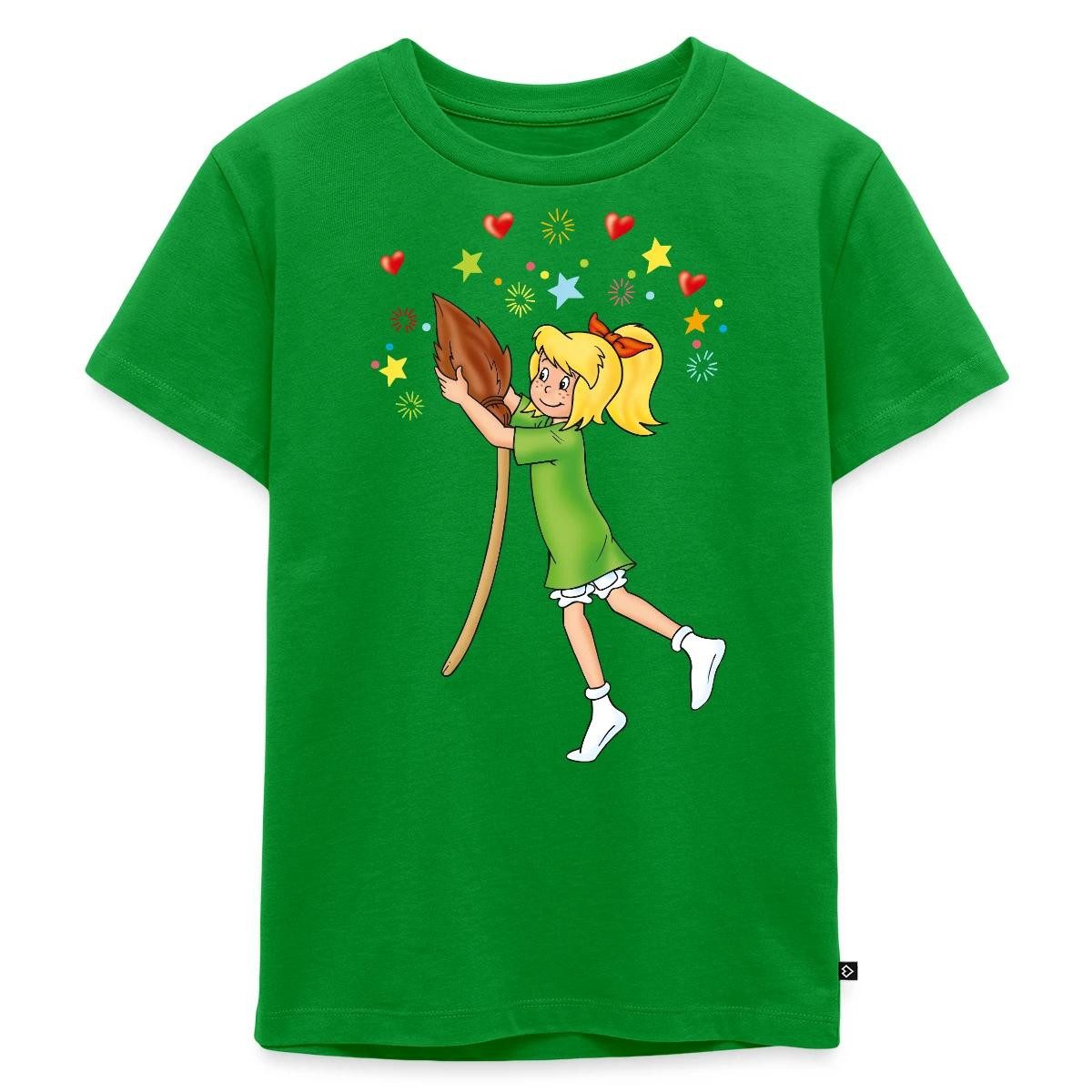Spreadshirt T-Shirt Bibi Blocksberg Tanzt Mit Ihrem Besen Kartoffelbrei Kinder Premium T-S (1-tlg)