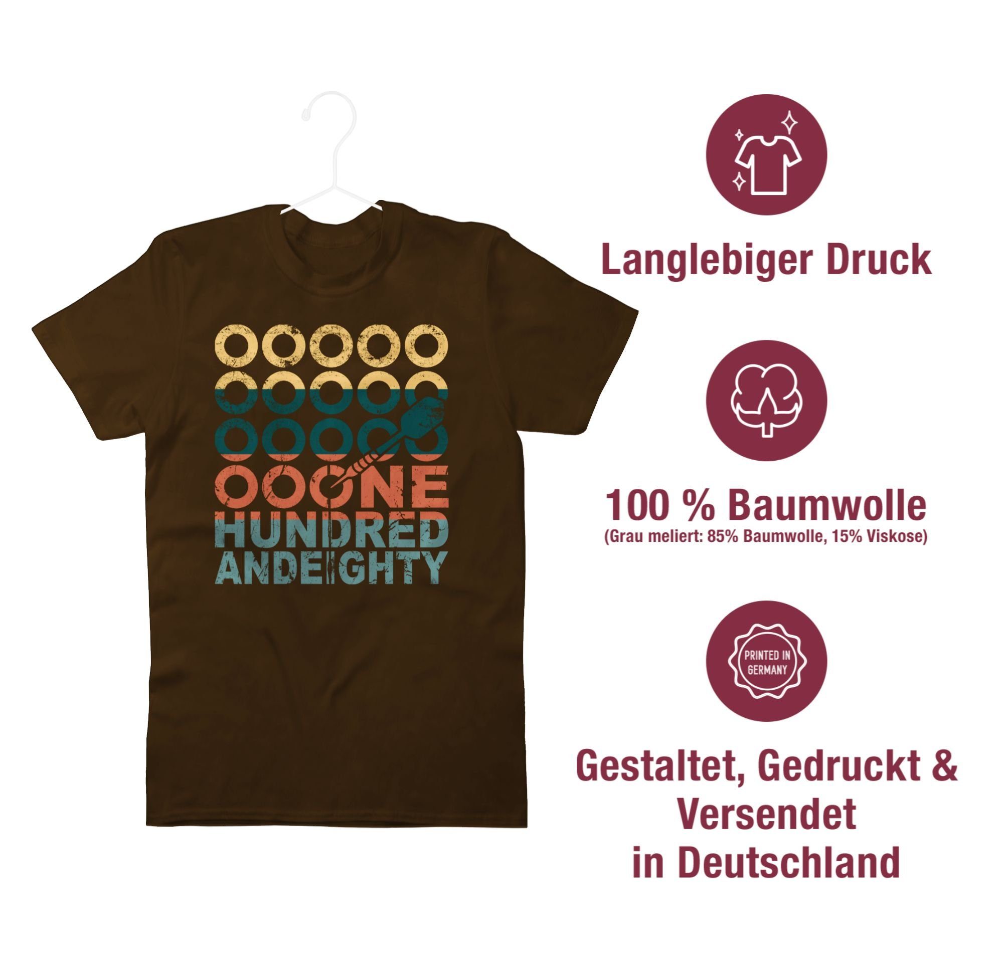 Hundred T-Shirt - One Eighty Sport Shirtracer bunt and Zubehör Braun 03