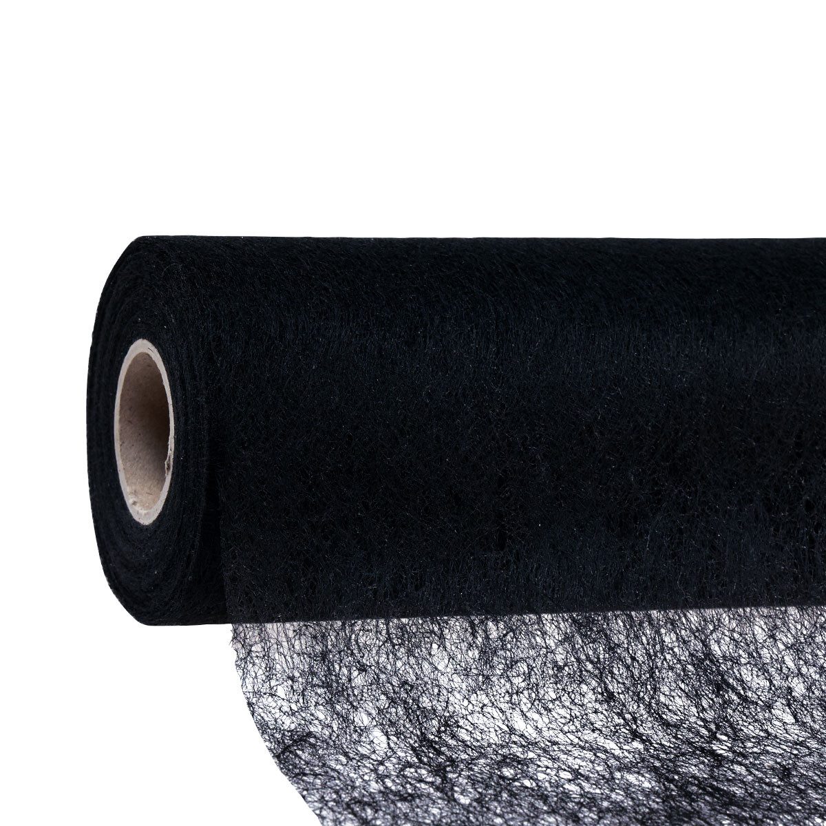 Florists Products Tischläufer Dekovlies Tischband Vlies Tischläufer Schwarz 23cm x 25m -