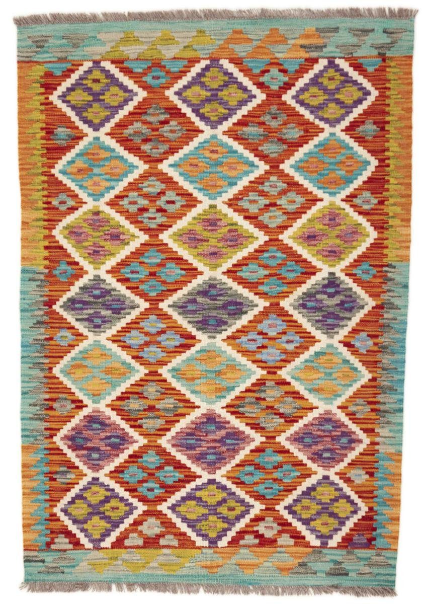 Orientteppich Kelim Afghan 95x139 Handgewebter Orientteppich, Nain Trading, rechteckig, Höhe: 3 mm