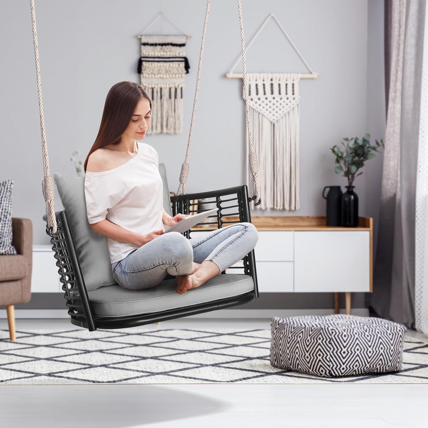 KOMFOTTEU Hängesessel Hängestuhl, aus Rattan & günstig online kaufen