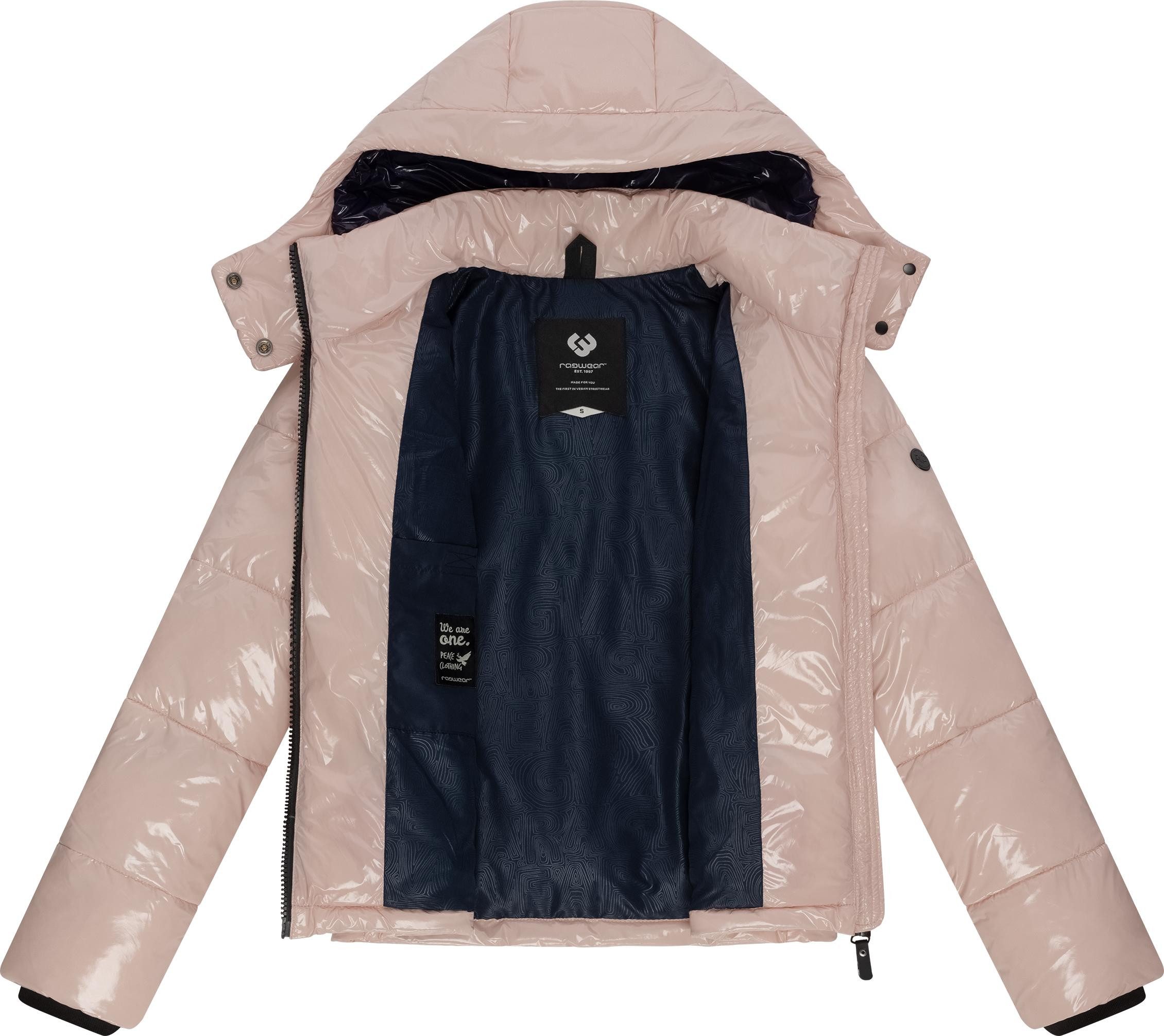 Ragwear Steppjacke Roobie super stylische, gänzende Damen Winterjacke