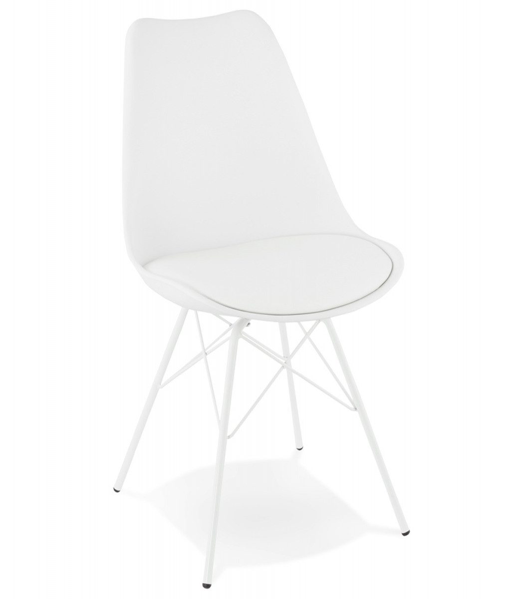 KADIMA DESIGN Esszimmerstuhl Designerstuhl Weiß Metall günstig online kaufen