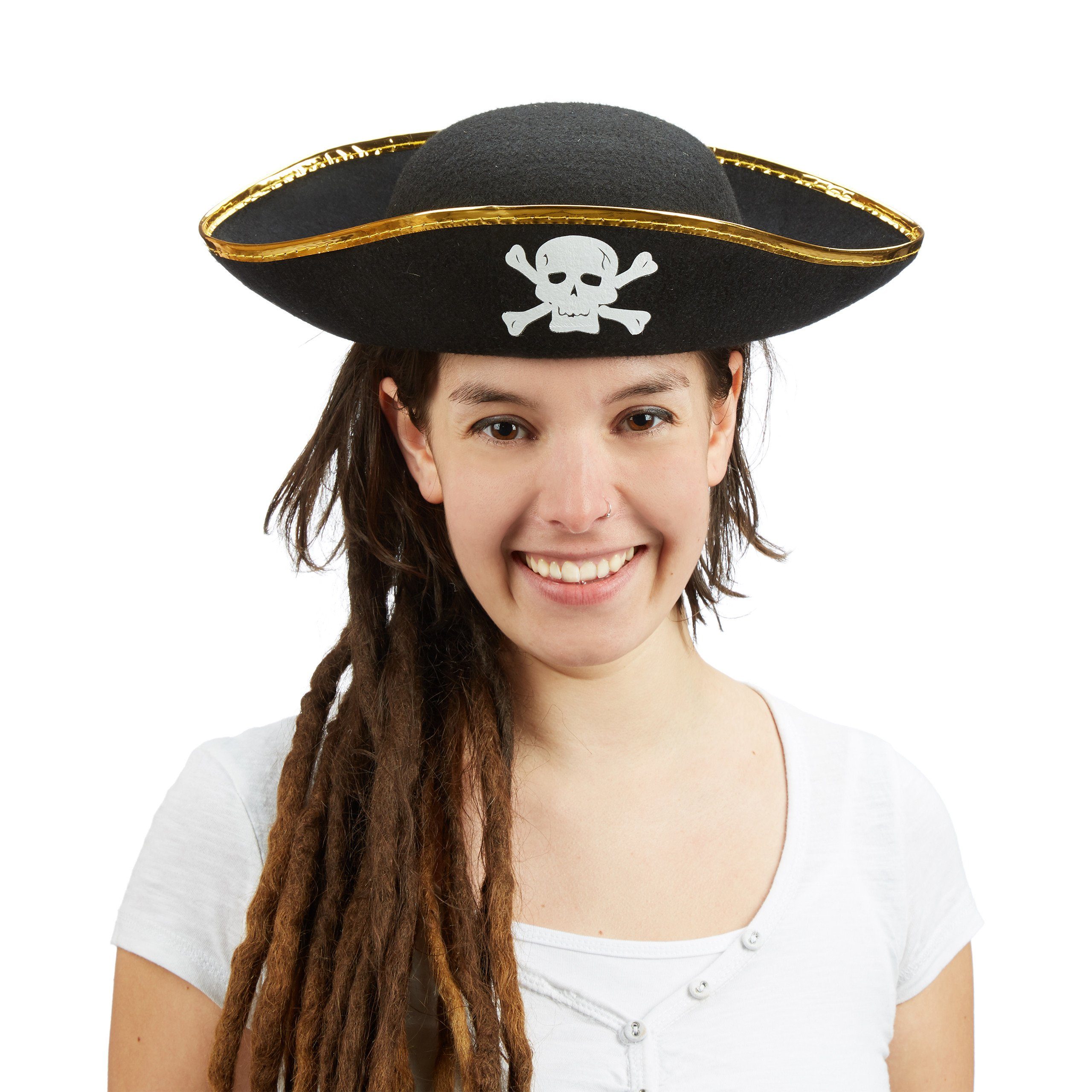 Piraten-Kostüm Piratenhut schwarz