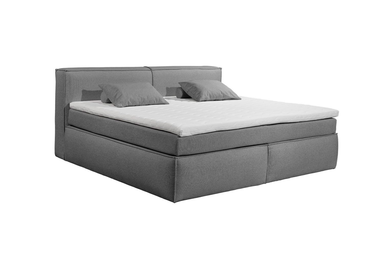 ED EXCITING DESIGN Boxspringbett Sandon 180x200 / 240x200 - Familienbett Pixie (Komplettbett inkl. Matratze und Topper, Bett inkl. Matratze & Topper), Wählbar in 180x200/240x200 cm, Duo-Matratze, H3/H4, 70 cm Höhe