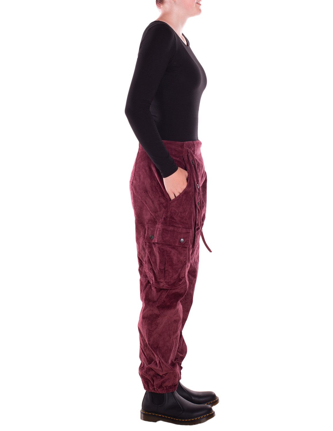Vishes Cordhose Vishes Cordhose Haremshose warm mit Band und Knöpfe Ethno, Goa, Festival Style – Bild 3 von 4
