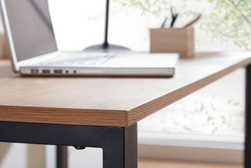 KADIMA DESIGN Schreibtisch Eiche-Computertisch mit stabilen Metallbeinen, für Zuhause & Büro