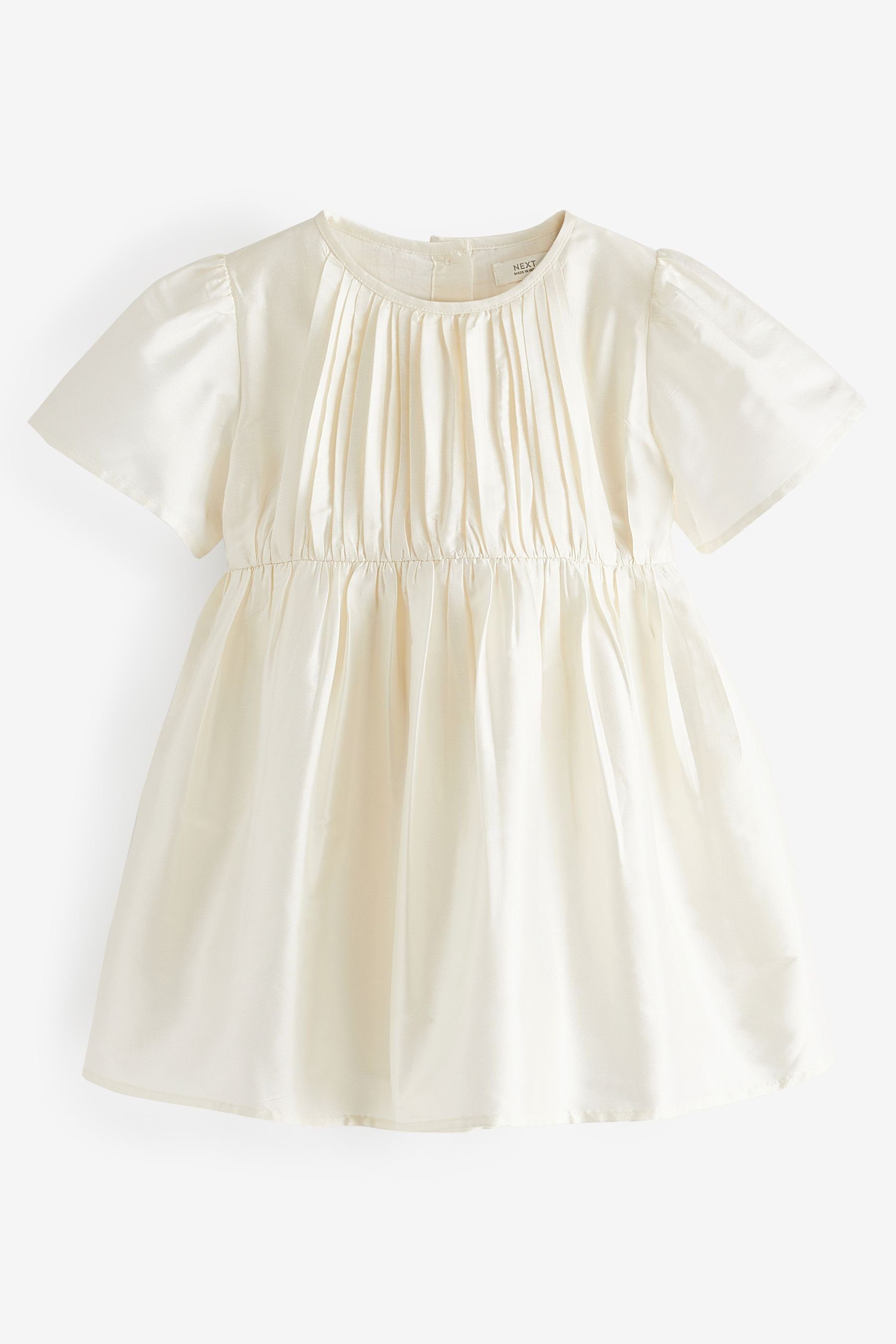 Next Partykleid Taft-Kleid mit Biesen (1-tlg) Cream