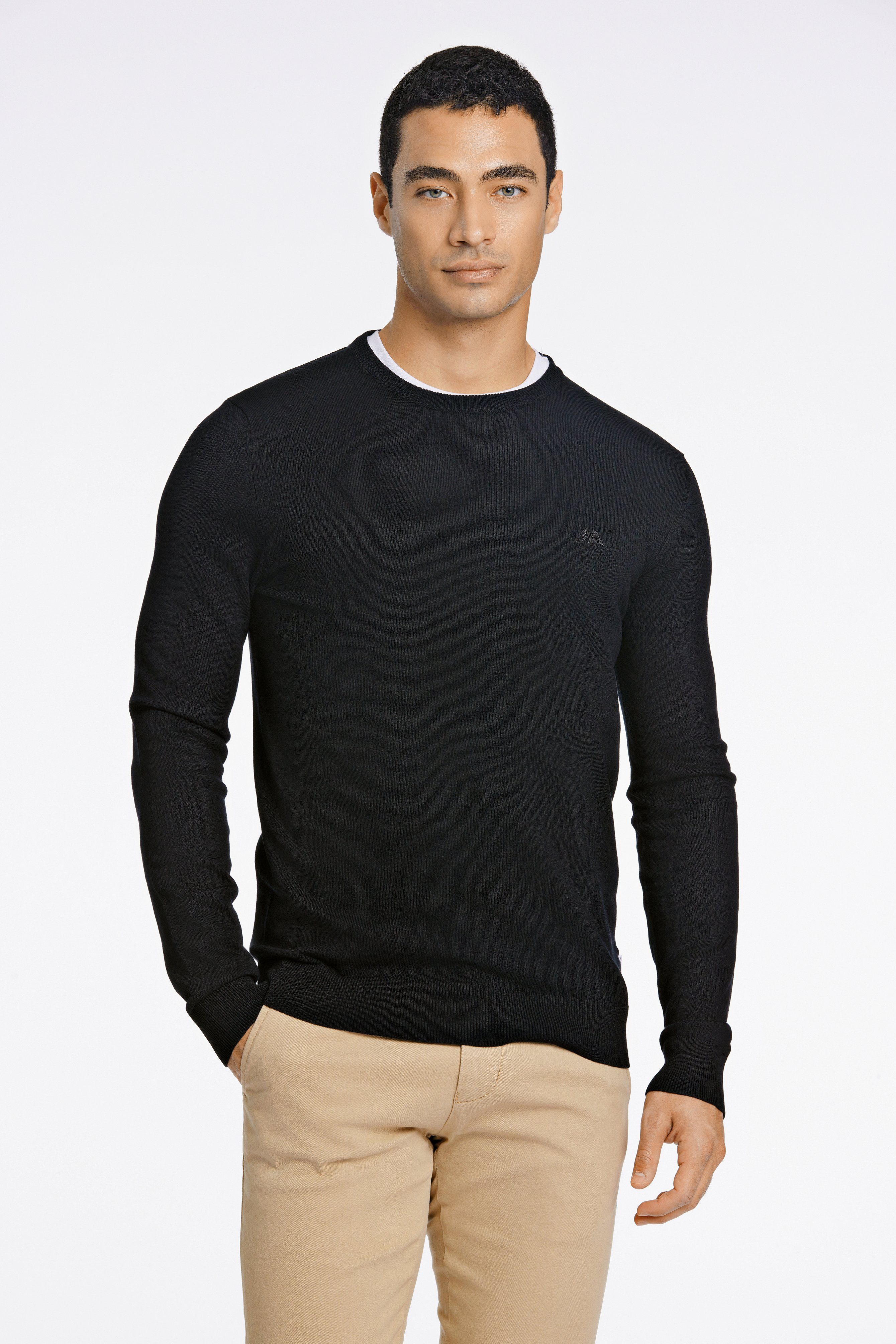 LINDBERGH Strickpullover mit Logo-Stickerei günstig online kaufen