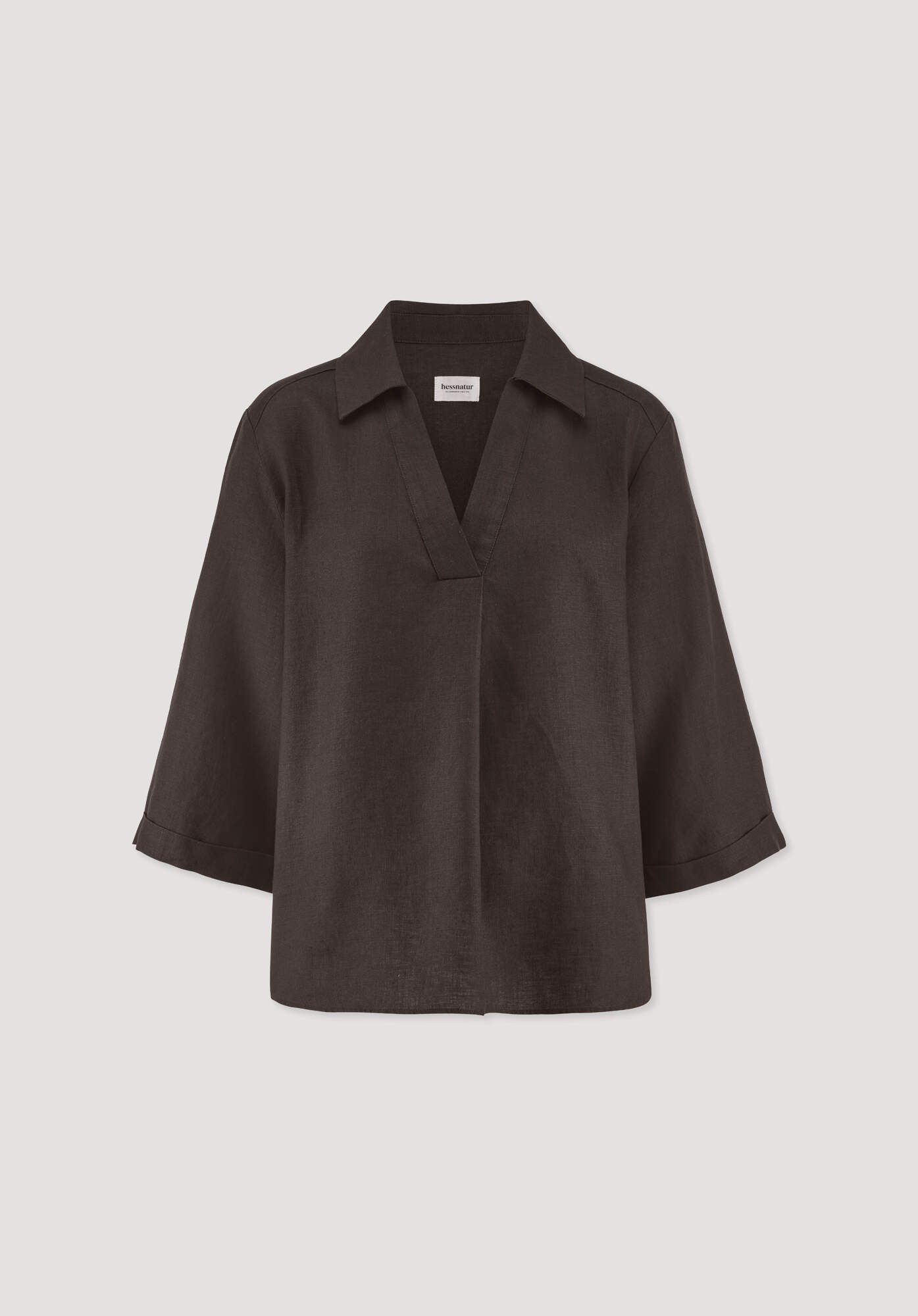 Hessnatur Klassische Bluse aus reinem Leinen (1-tlg)