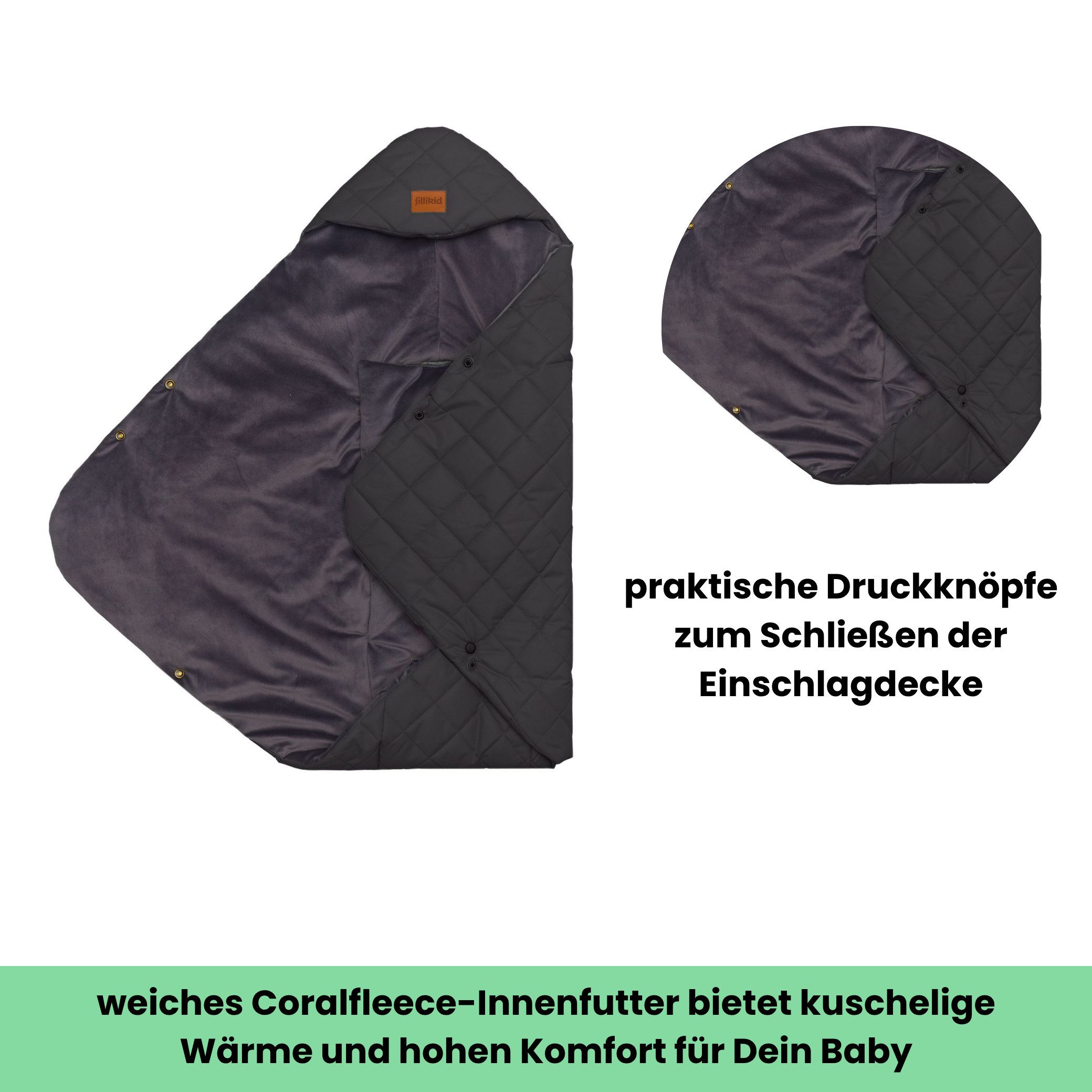 Fillikid Fußsack Winterfußsack Einschlagdecke Palü Exklusiv