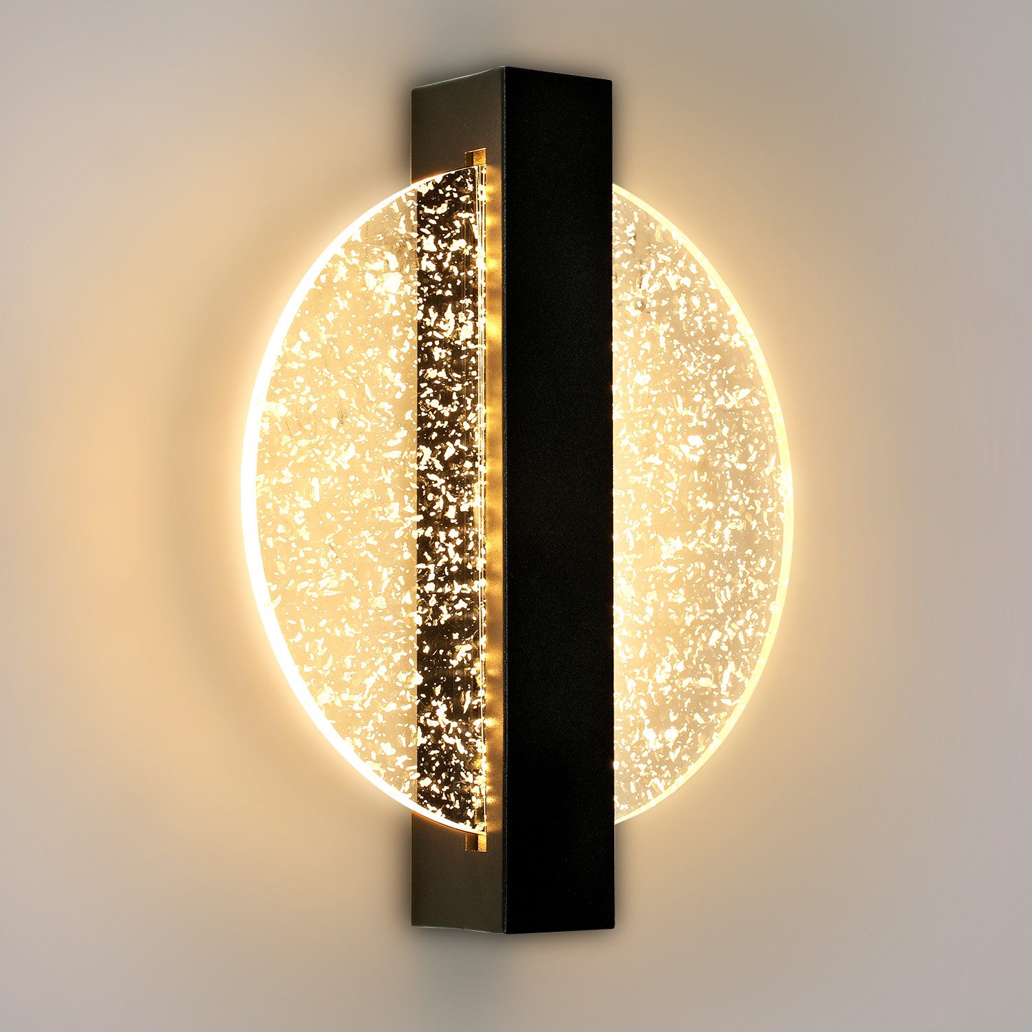 Goeco Wandleuchte Acryl Wandlampe,Luxus Wandlampe,12W,rund,warmes Licht, günstig online kaufen