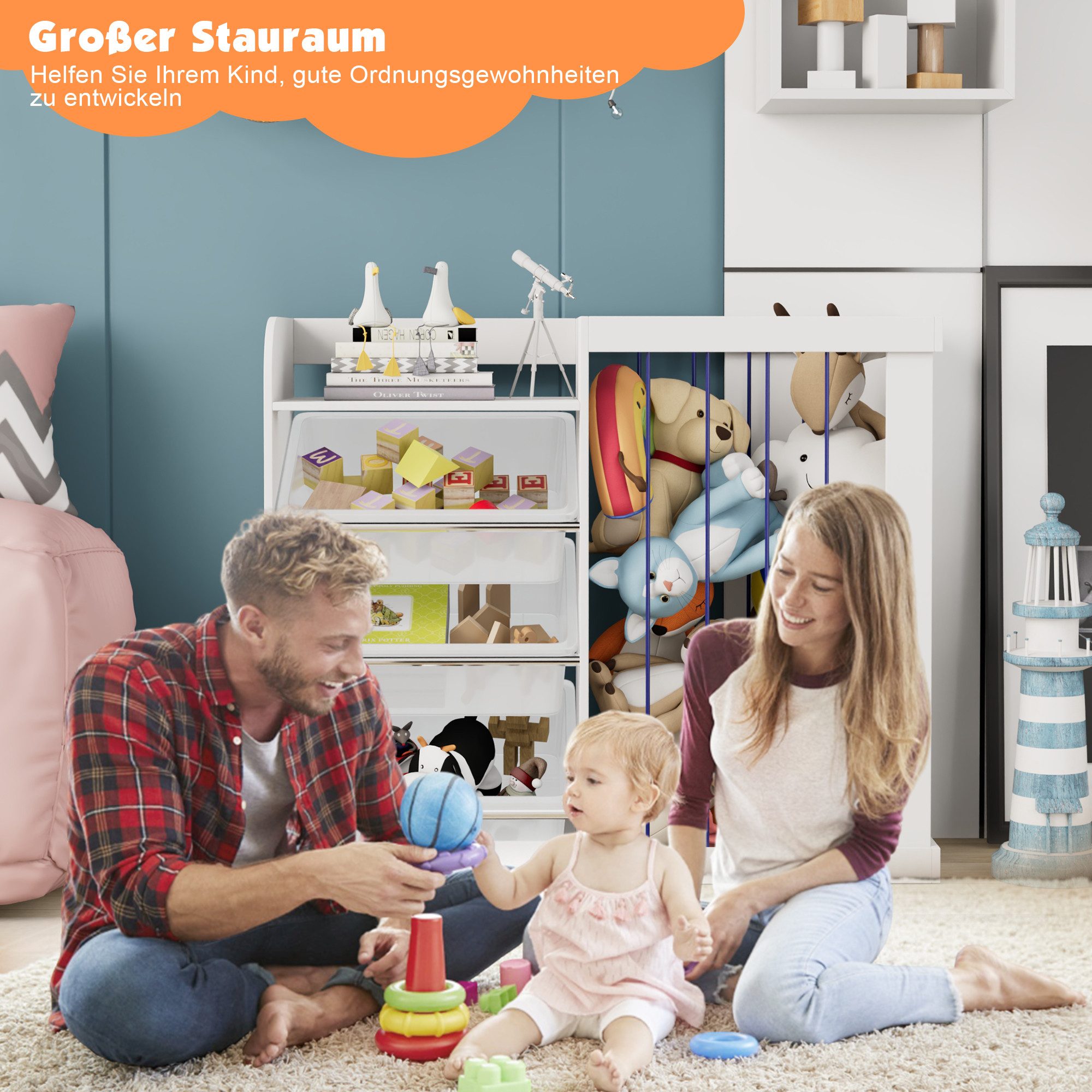 radelldar Spielzeugtruhe 2 in 1 Kinderregal, günstig online kaufen