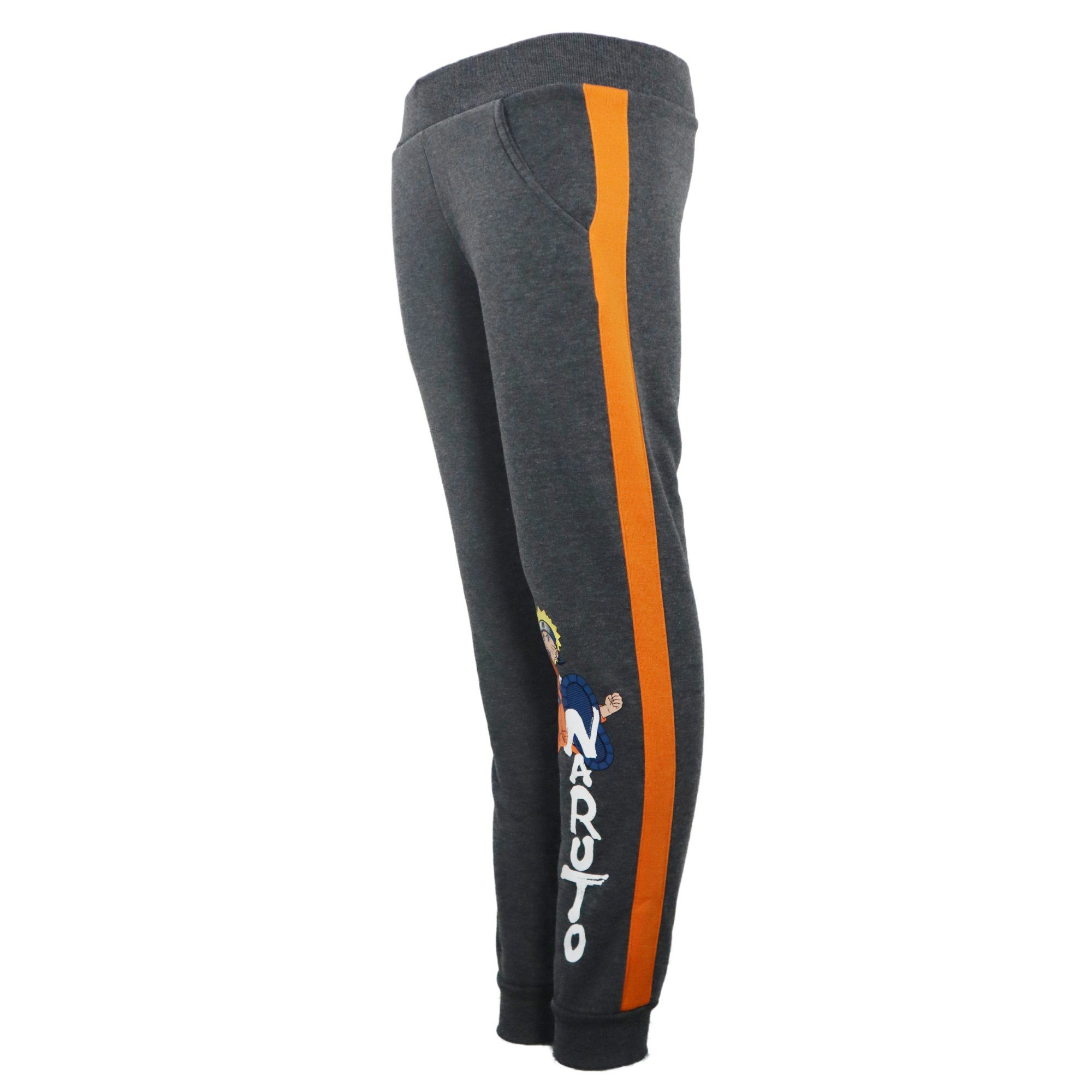 Naruto Jogginganzug Naruto Shippuden Joggingset 98 Hose Jacke, bis 140 Orange Sweater Gr. Sporthose