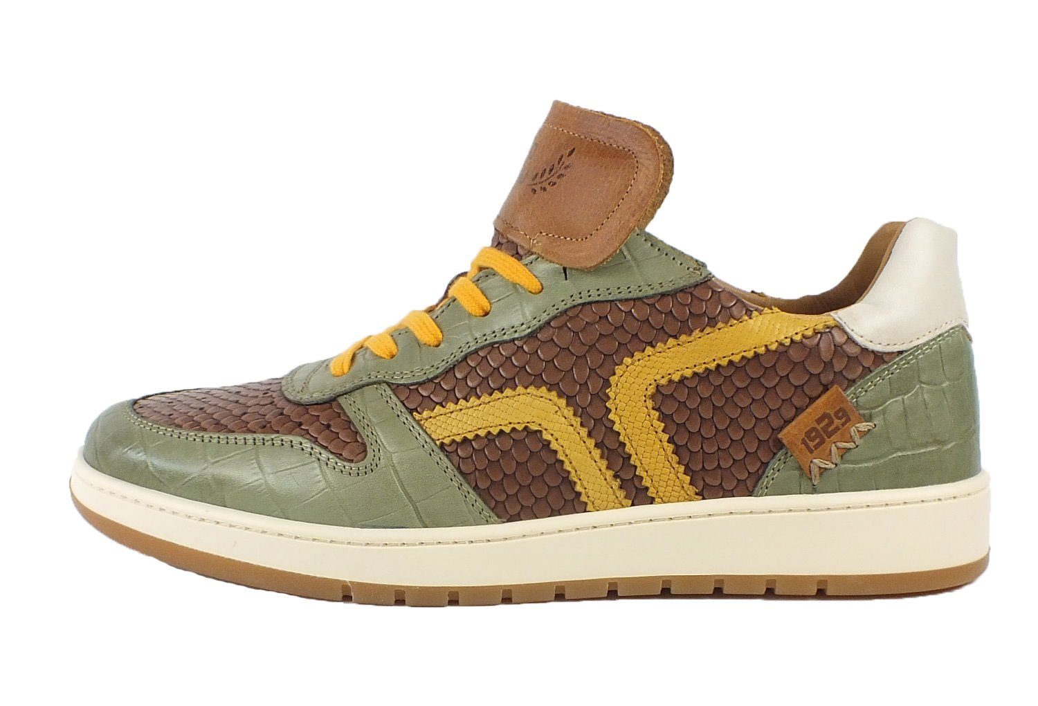 Kamo-Gutsu Herren Leder Halbschuh Sneaker Wechselfussbett