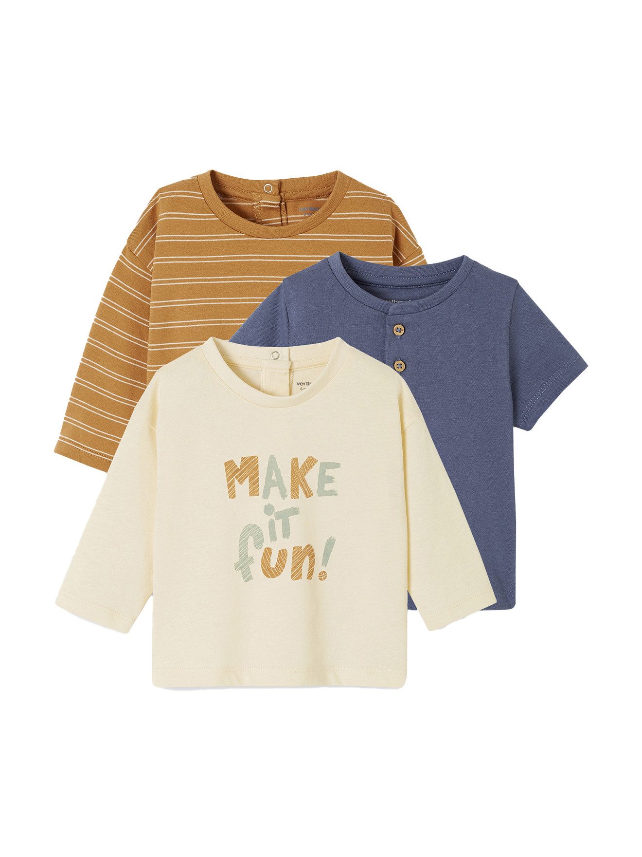 Langarmshirt 3er-Pack Baby Shirts: Langarm & Kurzarm BASIC