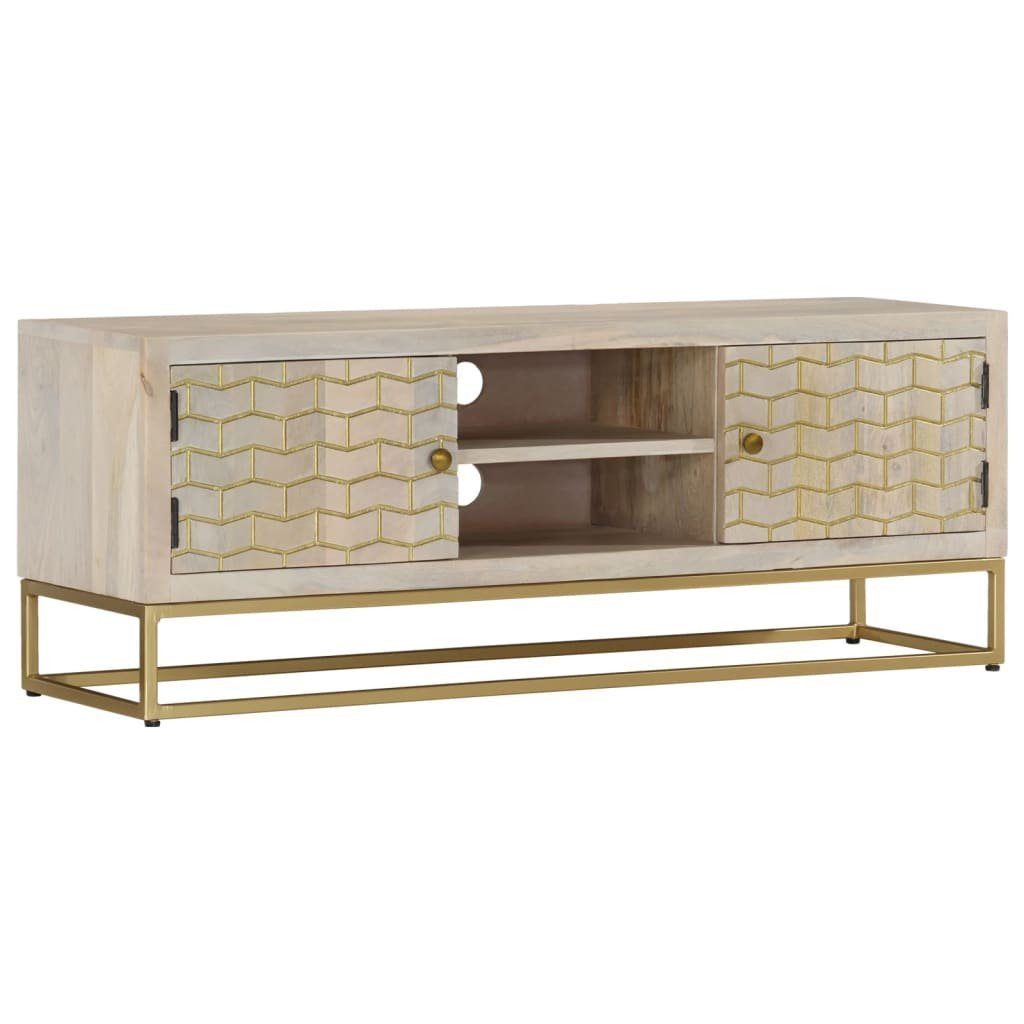 Mango 110x30x40 cm TV-Schrank Massivholz Gebleichtes furnicato