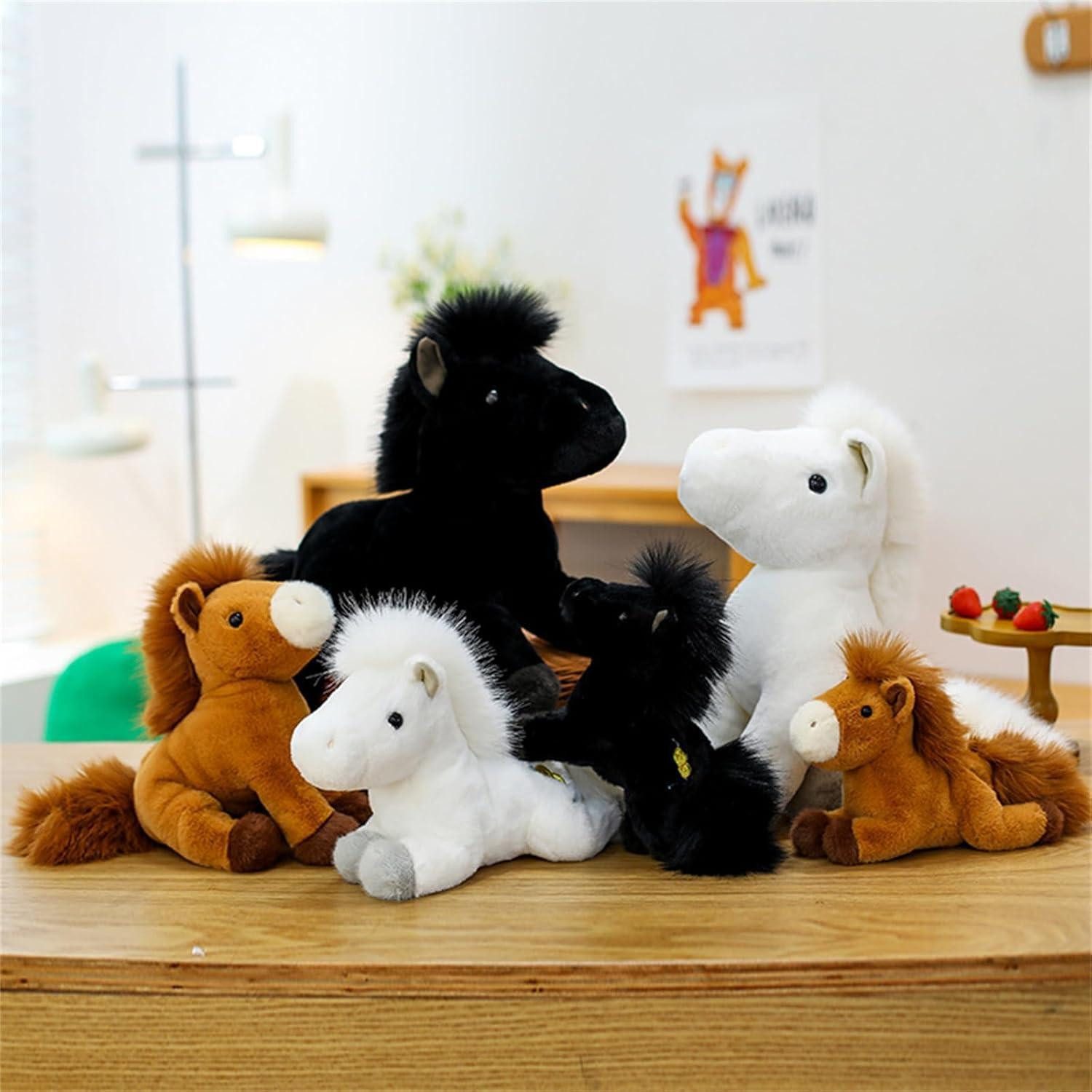 LuxusKollektion Kuscheltier Kuscheltier Pferd Plüschtier Stofftier Pony Geschenk 32cm Schwarz
