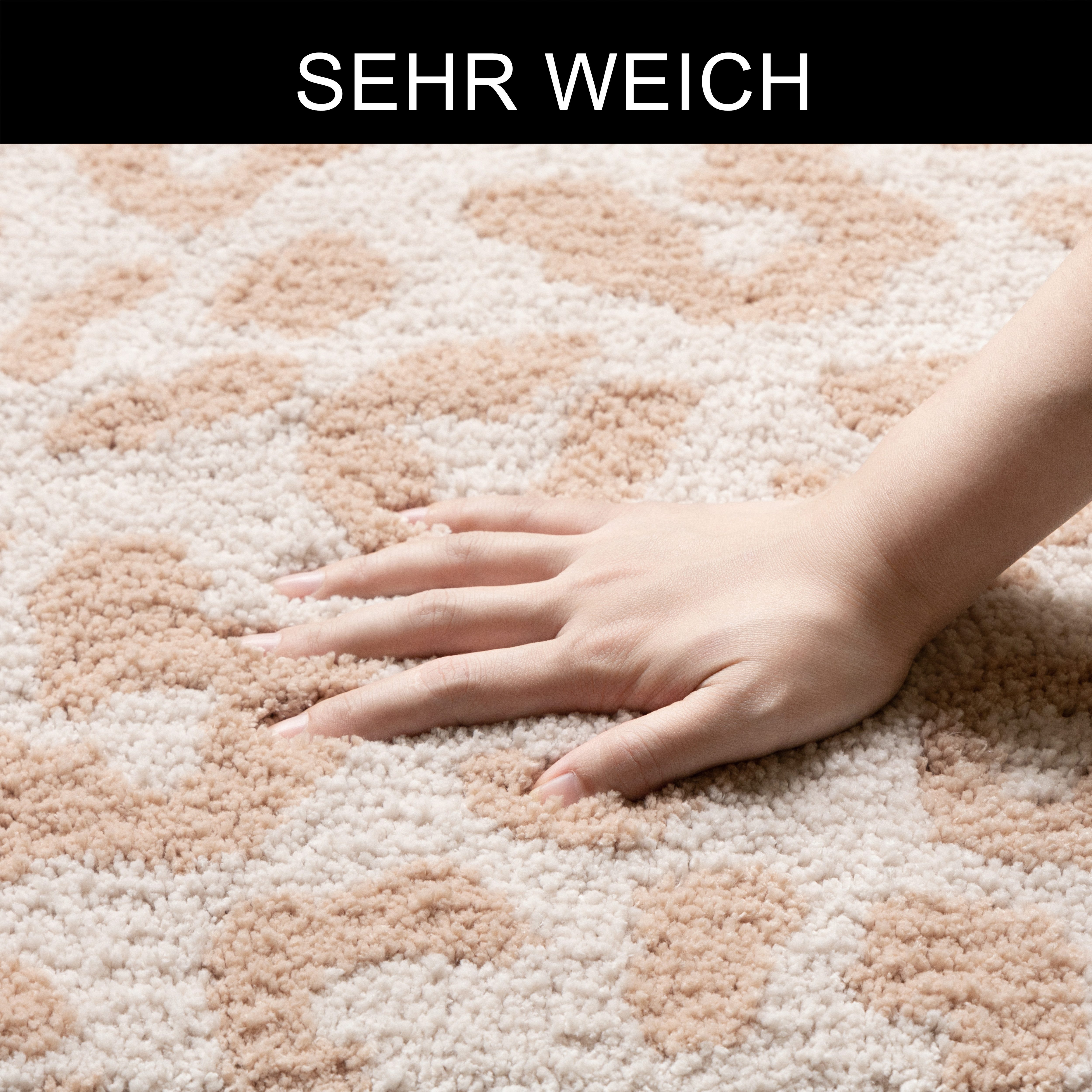OTTO home Badematte Anna Leo, Badvorleger, Badezimmer Teppich, Duschvorleger, Höhe 15 mm, rutschhemmend beschichtet, schnell trocknend, fußbodenheizungsgeeignet – Bild 4 von 5