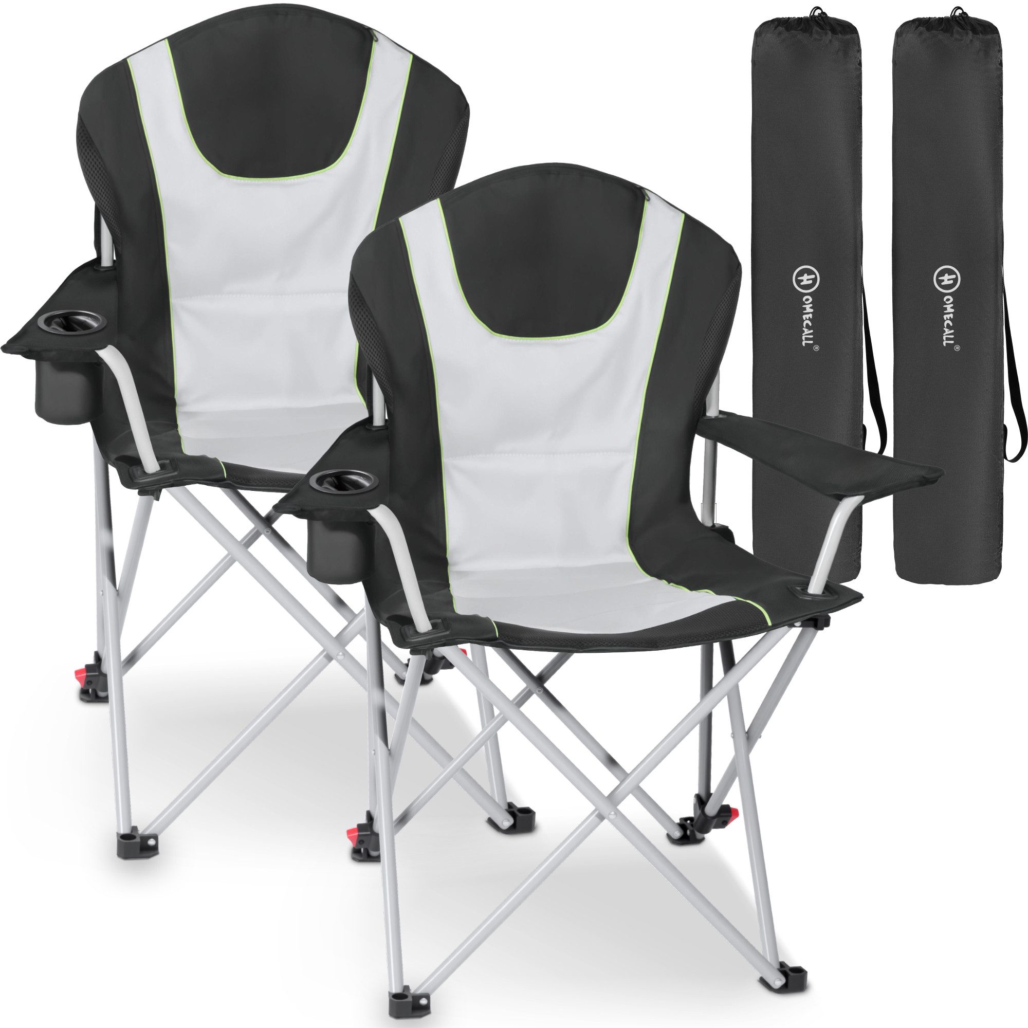 HOMECALL Campingstuhl Anglerstuhl Flatsessel Klappbar Liegestuhl (Getränkeh günstig online kaufen