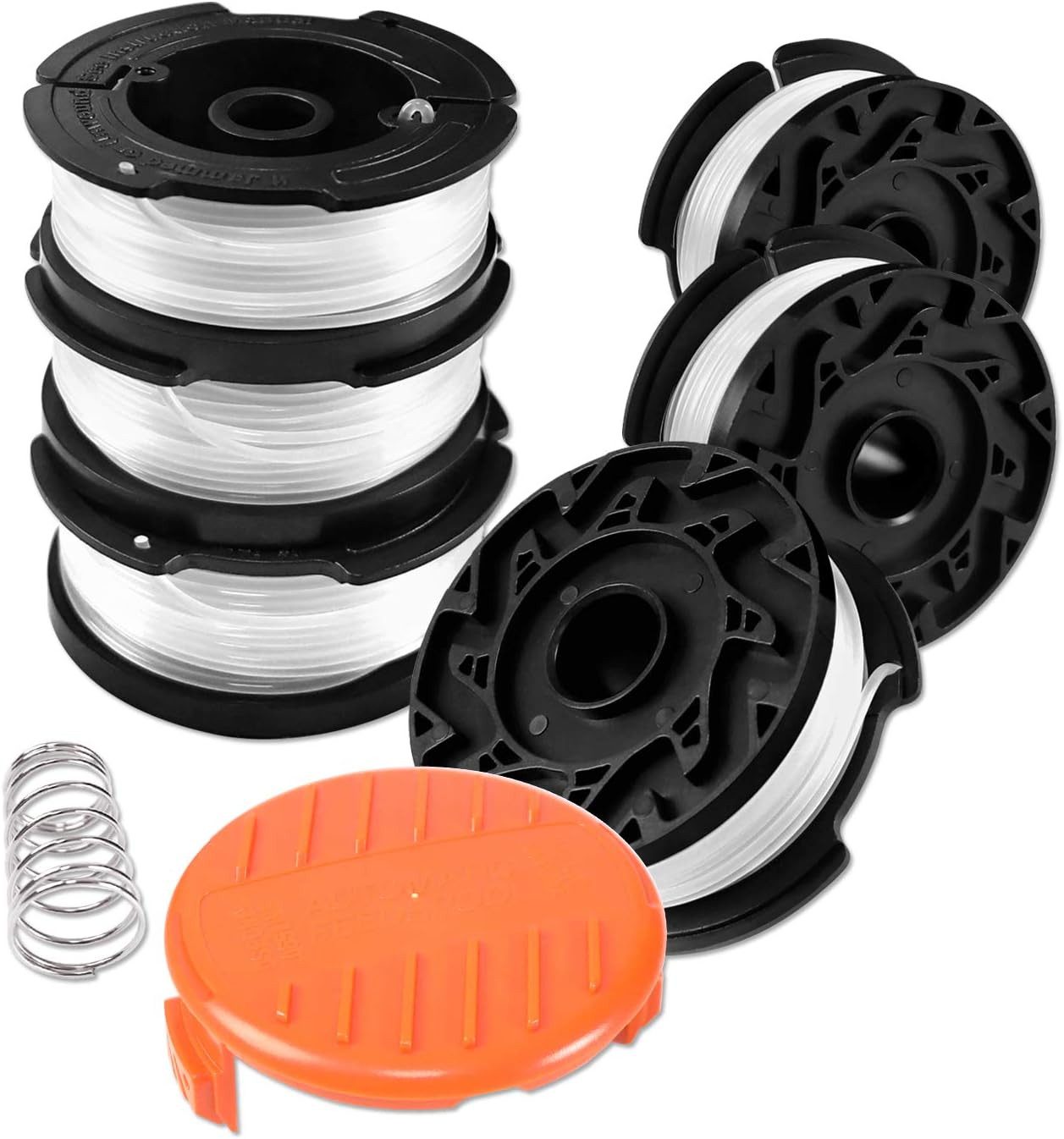 FELIXLEO Fadenspule 6 Fadenspulen 9,15 m 1,65 mm für Black+Decker Rasentrimmer Set, (1-St)