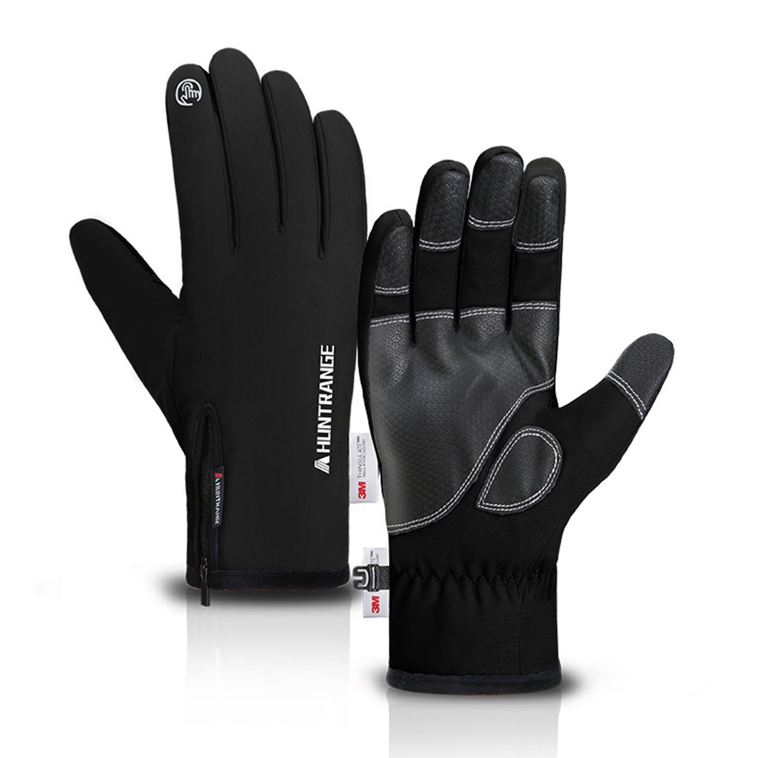 Skihandschuhe Warme Winter Handschuhe Schwarz MAGICSHE Touchscreen Winddichte