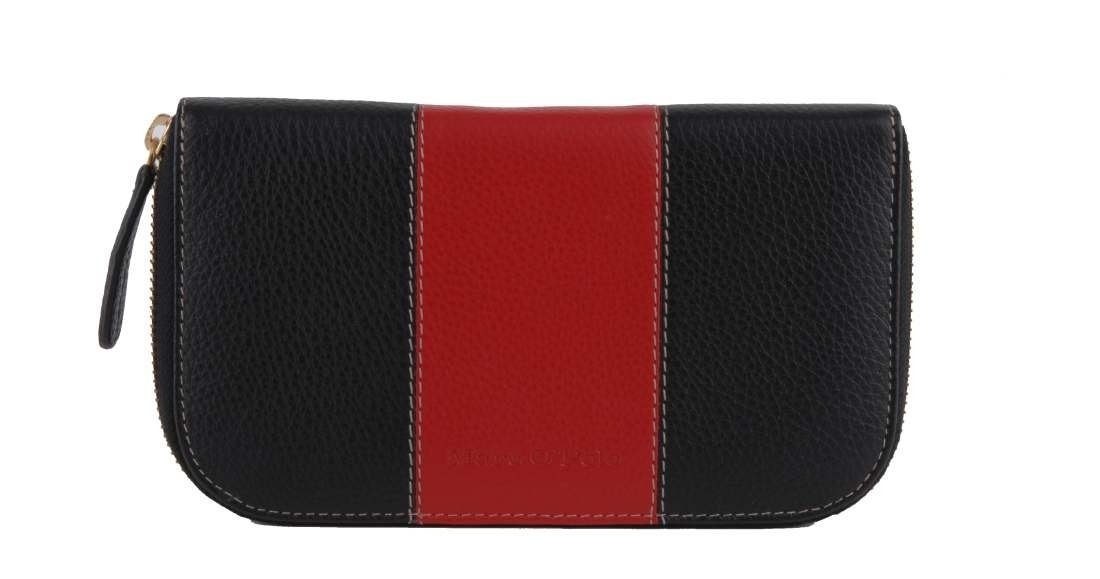 Marc O'Polo Geldbörse Marc O'Polo Mildred - Kombibörse in schwarz / rot