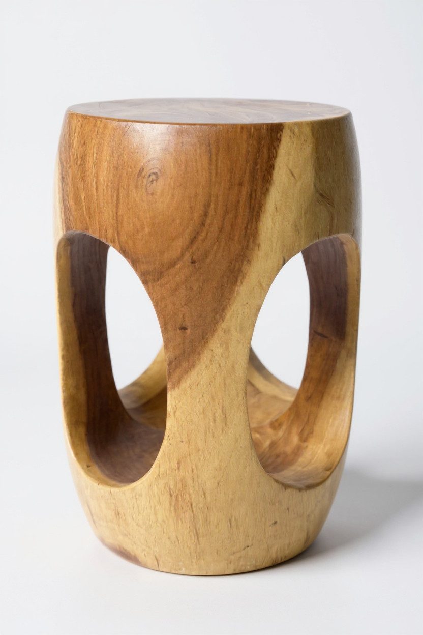 FaHome Beistelltisch Holz – Couchtisch Blumenhocker Hocker - (Abgerundet mi günstig online kaufen