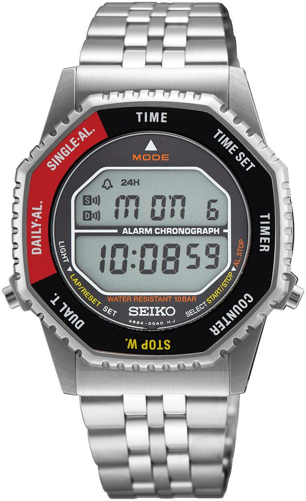 Seiko Digitaluhr SMGG19P1, Quarzuhr, Armbanduhr, Damenuhr, Herrenuhr, Edelstahlarmband, digital