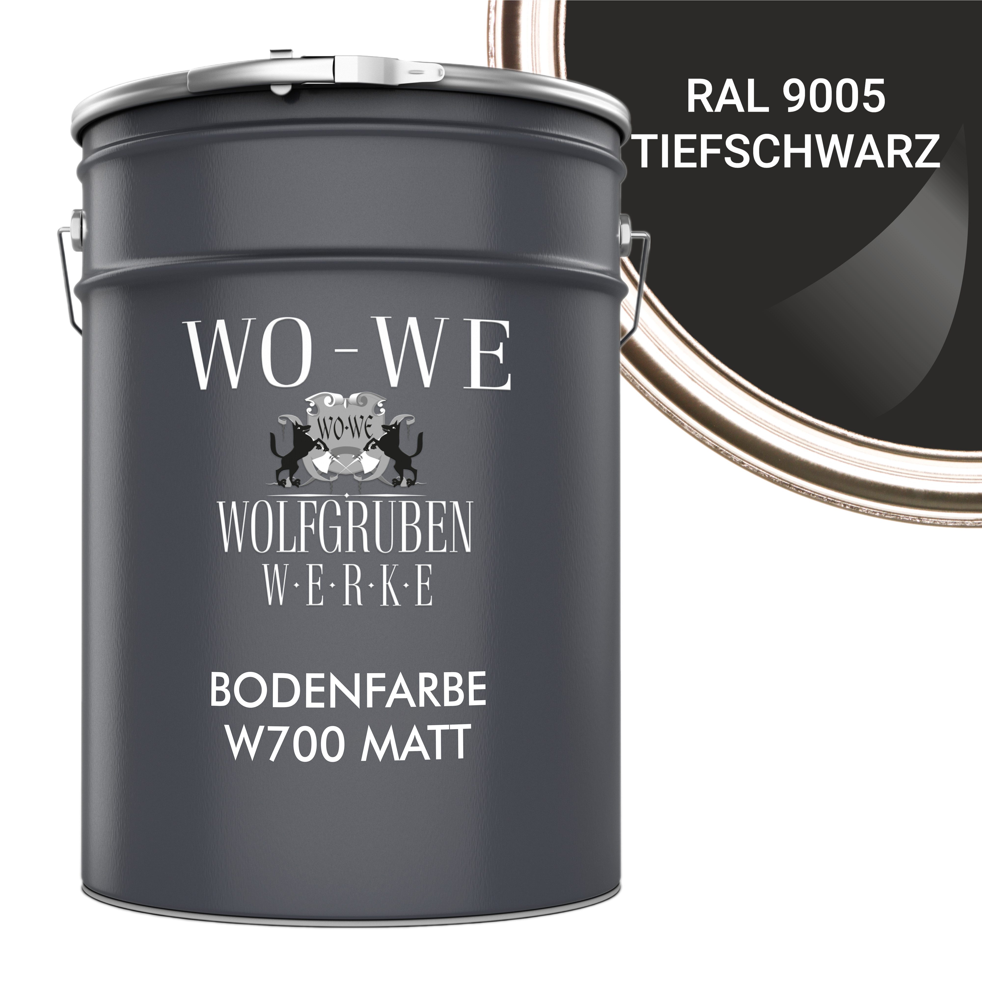 WO-WE Bodenversiegelung Betonfarbe Bodenfarbe Bodenbeschichtung W700 MATT, 1-10L