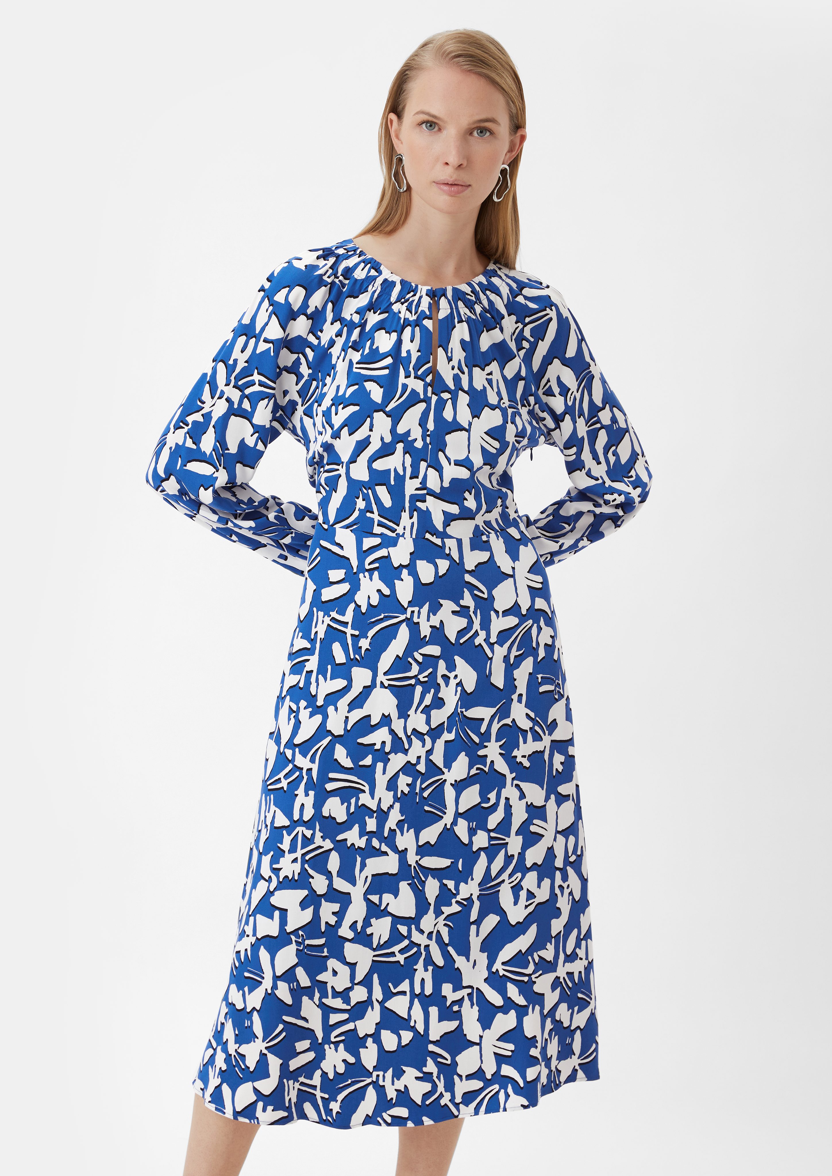 Maxikleid Fließendes Maxikleid mit All-over-Print