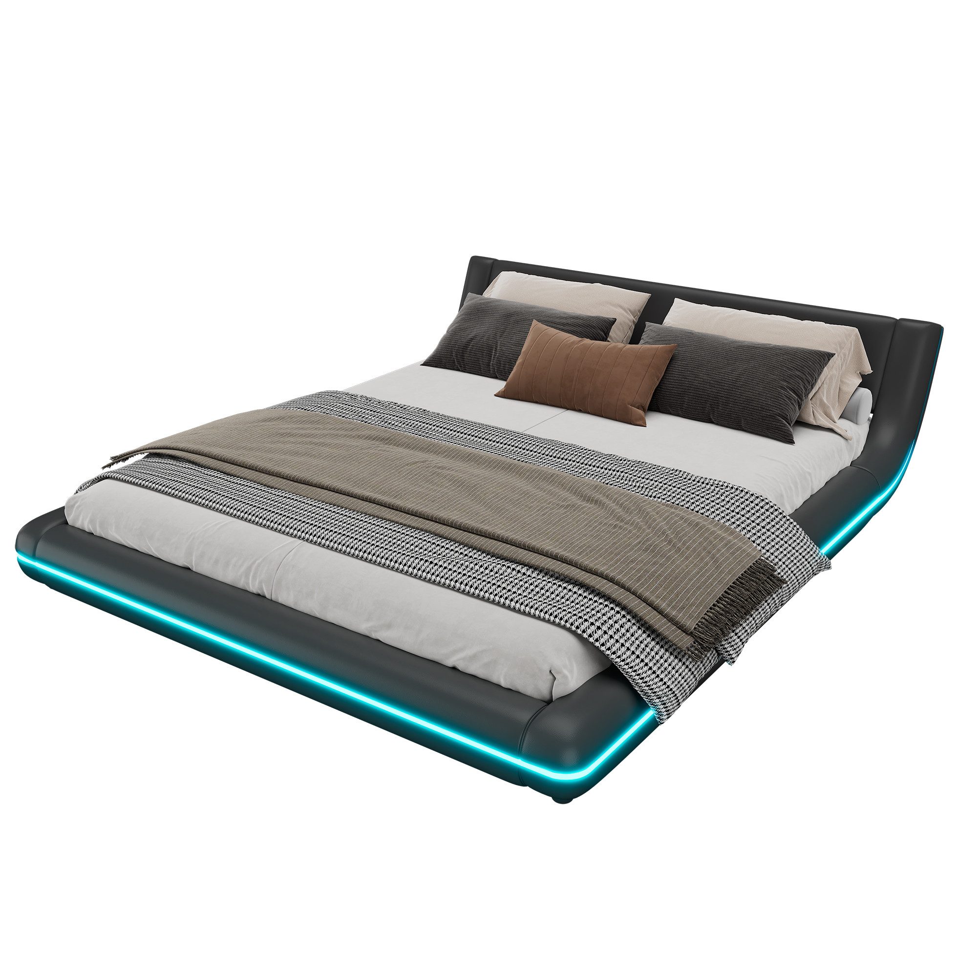 TavilaEcon Polsterbett Flachbett Bodenbett Doppelbett mit günstig online kaufen