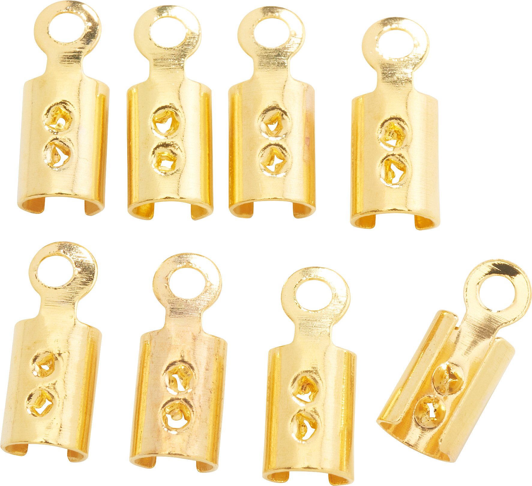 UIT Schmuckset Lederband Verbindungskappen, 8 Stück