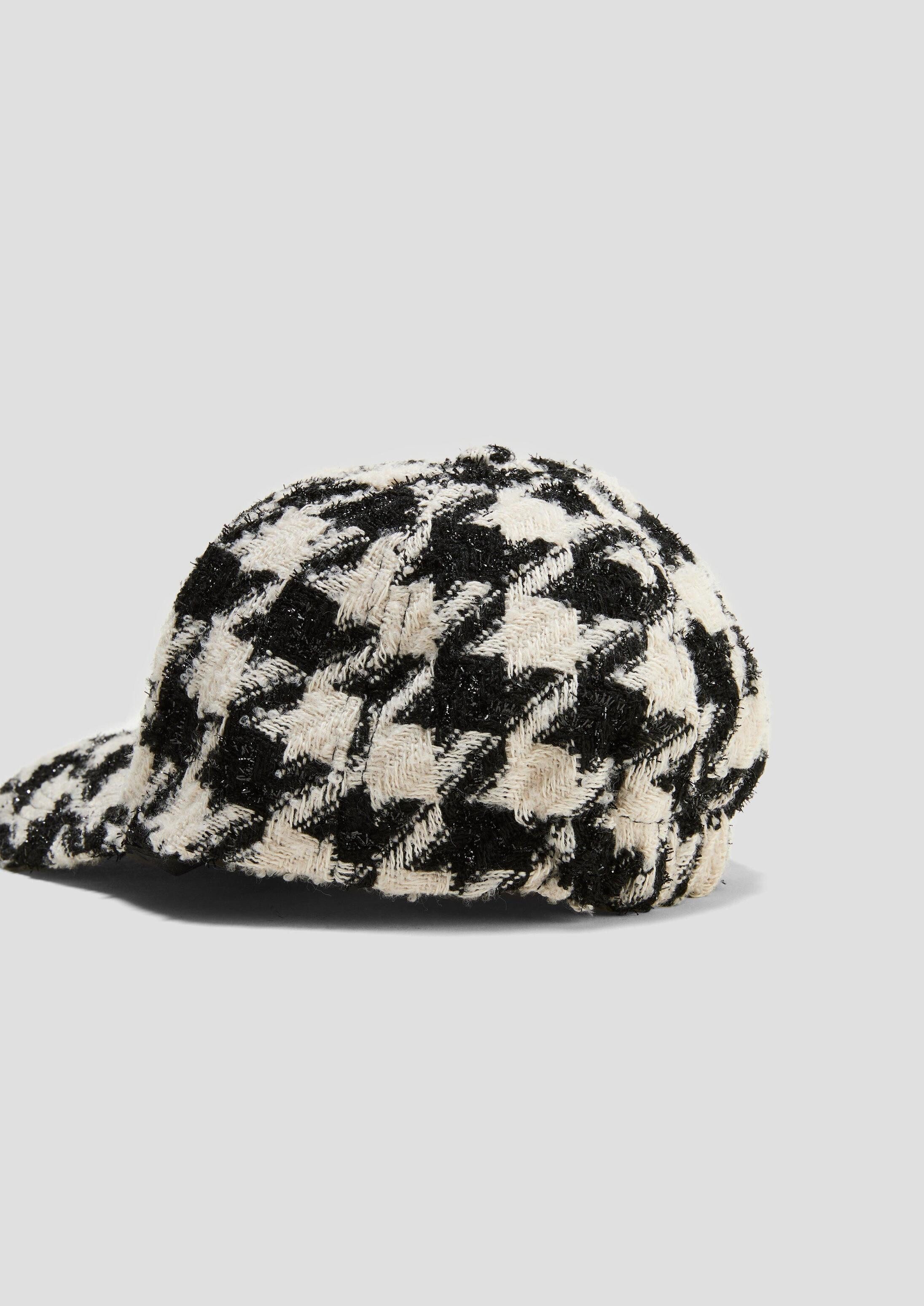 s.Oliver Snapback Cap Hut  Kappe mit Hahnentrittmuster