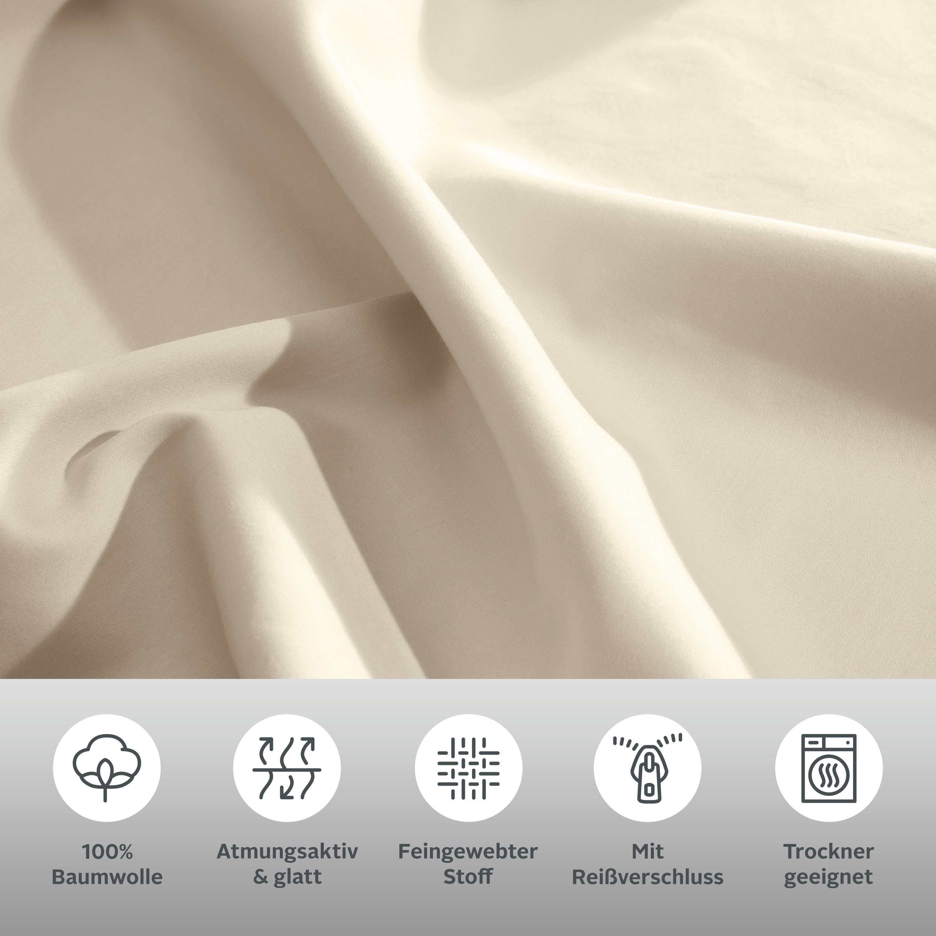 OTTO home Bettwäsche Luisa, Satin, 2 teilig, 4 Qualitäten für dein perfektes Schlafgefühl (von Komfort bis Premium)