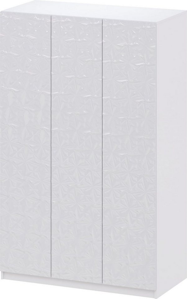 Leonique Kleiderschrank »Caren« mit dekorativen Fräsungen, Push-to-open Funktion, Breite 117 cm-HomeTrends