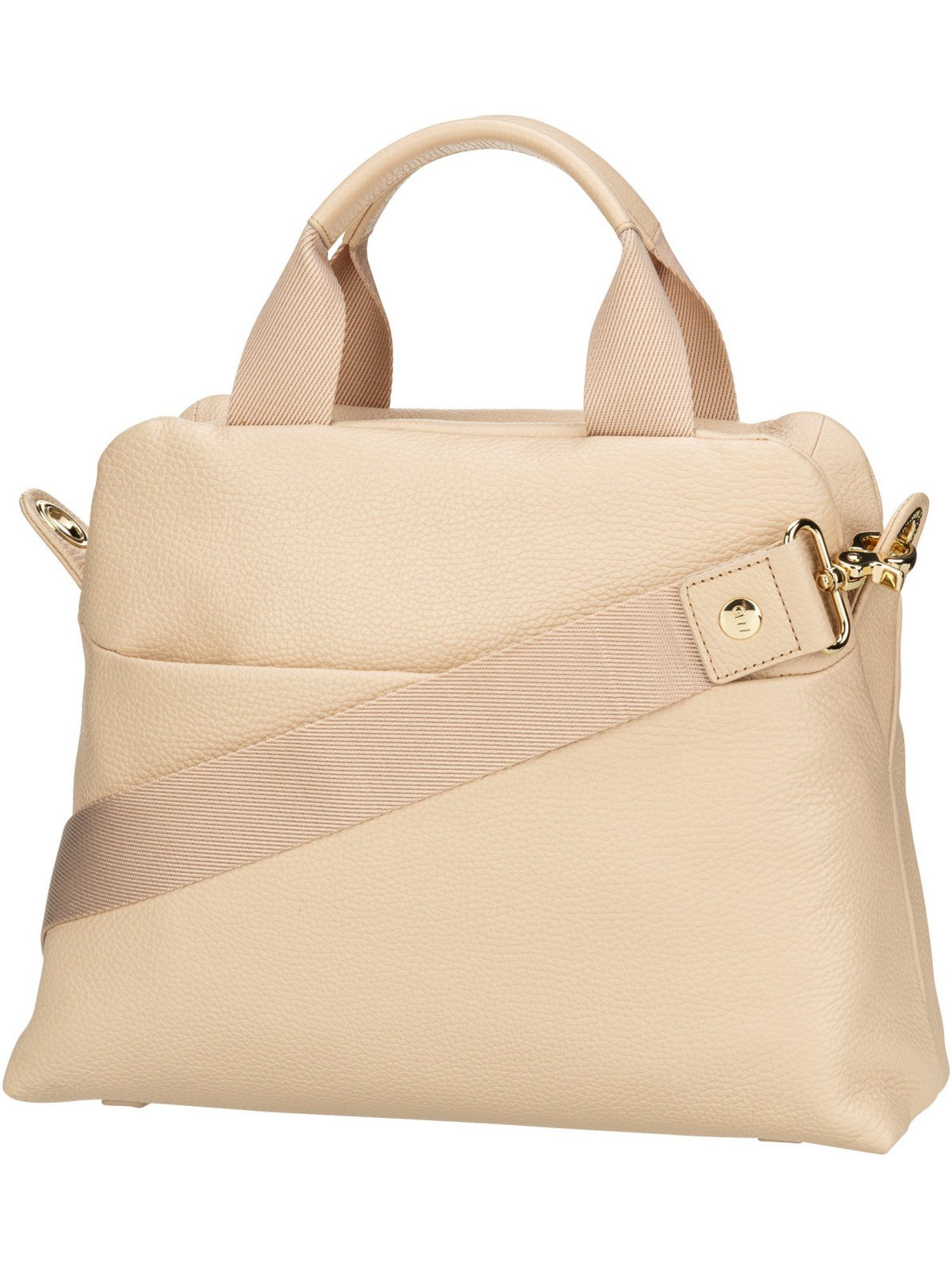 Mandarina Mellow Handtasche FZT20, Henkeltasche Duck Lamb's Leather Bauletto Wool