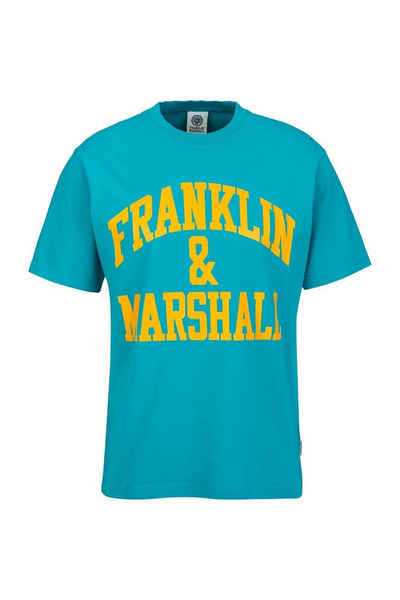 Franklin & Marshall T-Shirt »T-Shirt mit gummierten Logoprint« aus reiner Baumwolle