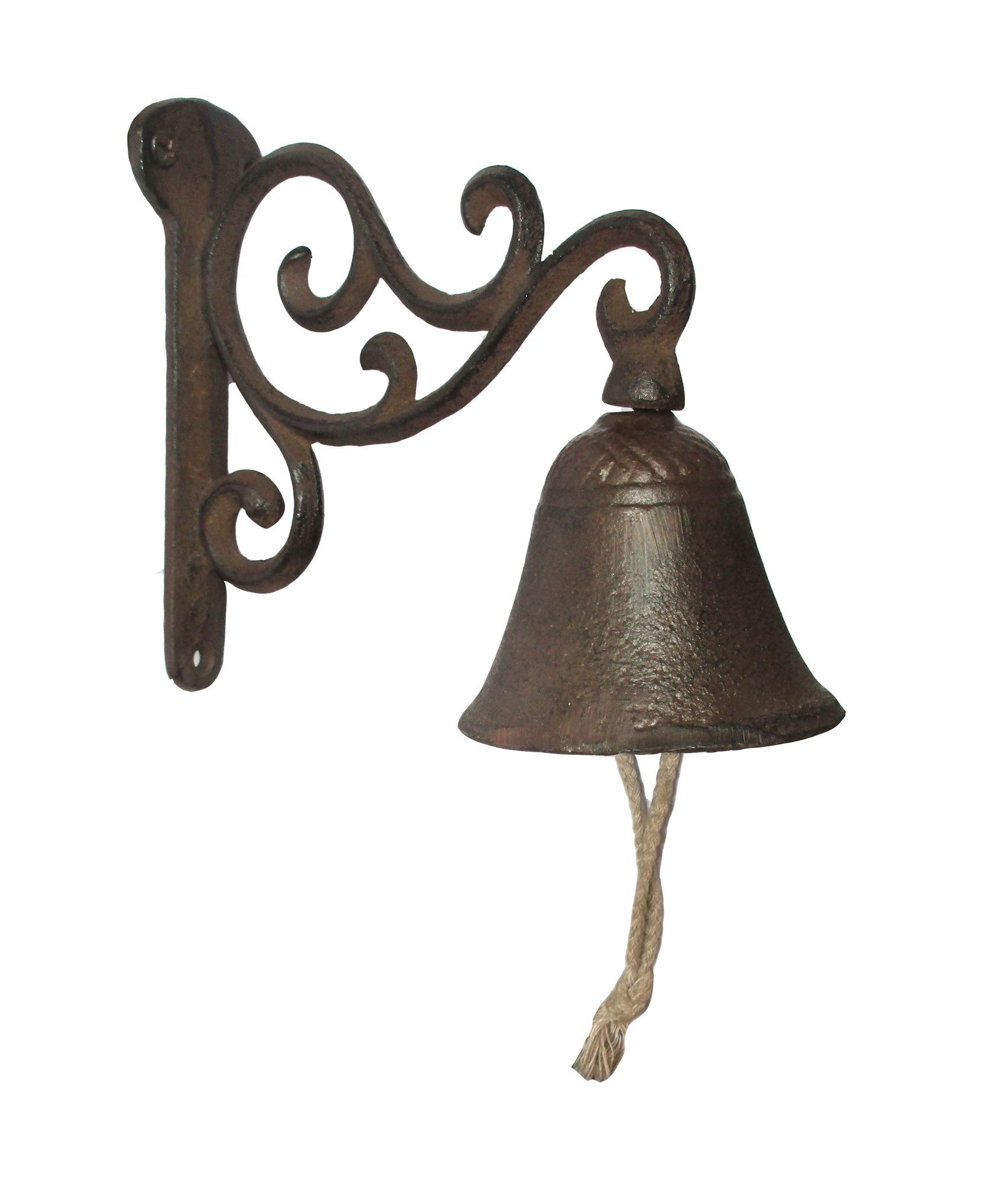 B&S Dekoobjekt Türglocke aus massiven Gusseisen für die Wand 15x7,5x14cm