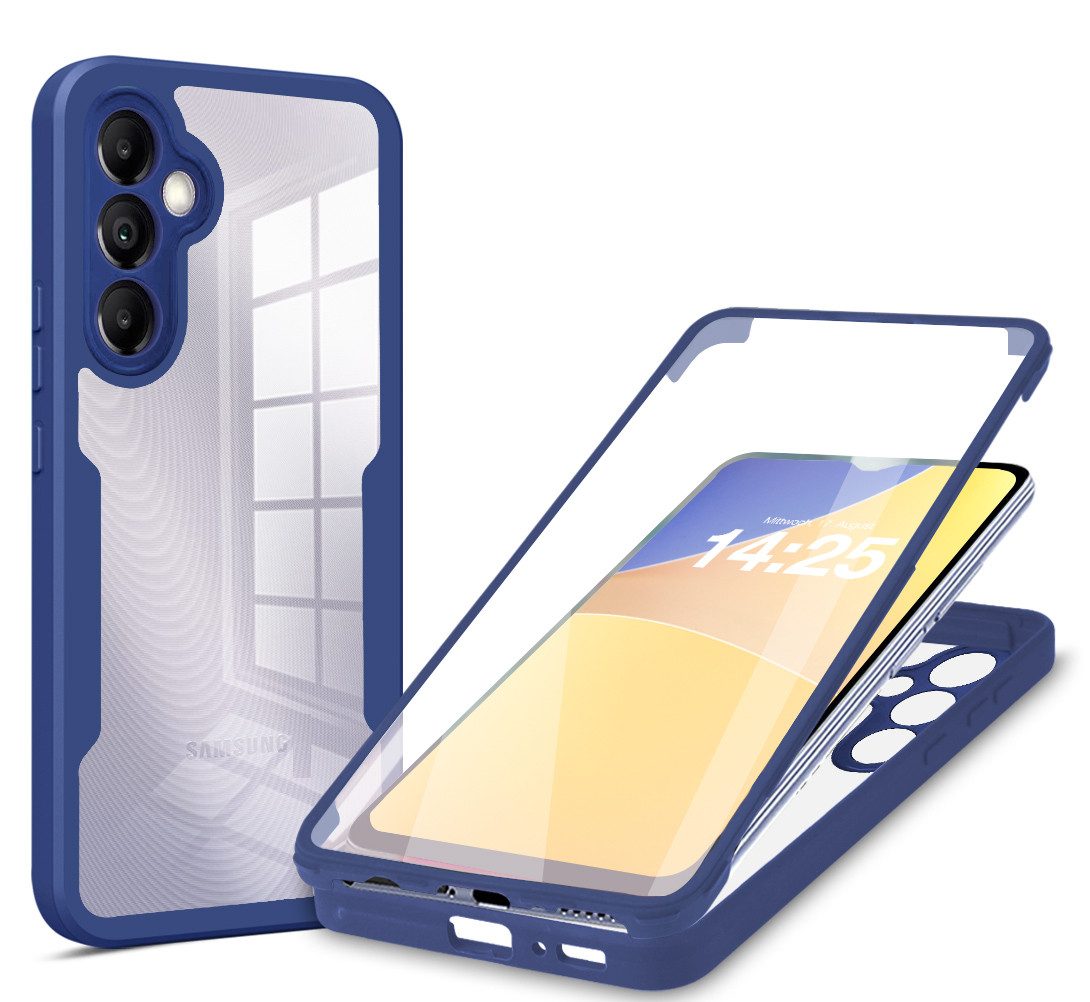 Tec-Expert Handyhülle 360 Grad Hülle für Samsung Galaxy A35 5G 6.6 Zoll, 6.6, Rundum Schutz Cover Case Hülle robust
