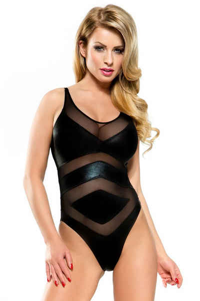 Demoniq Body Wetlook Body Charlotte mit Tüll Monokini aus der H2O Kollektion, Made in EU