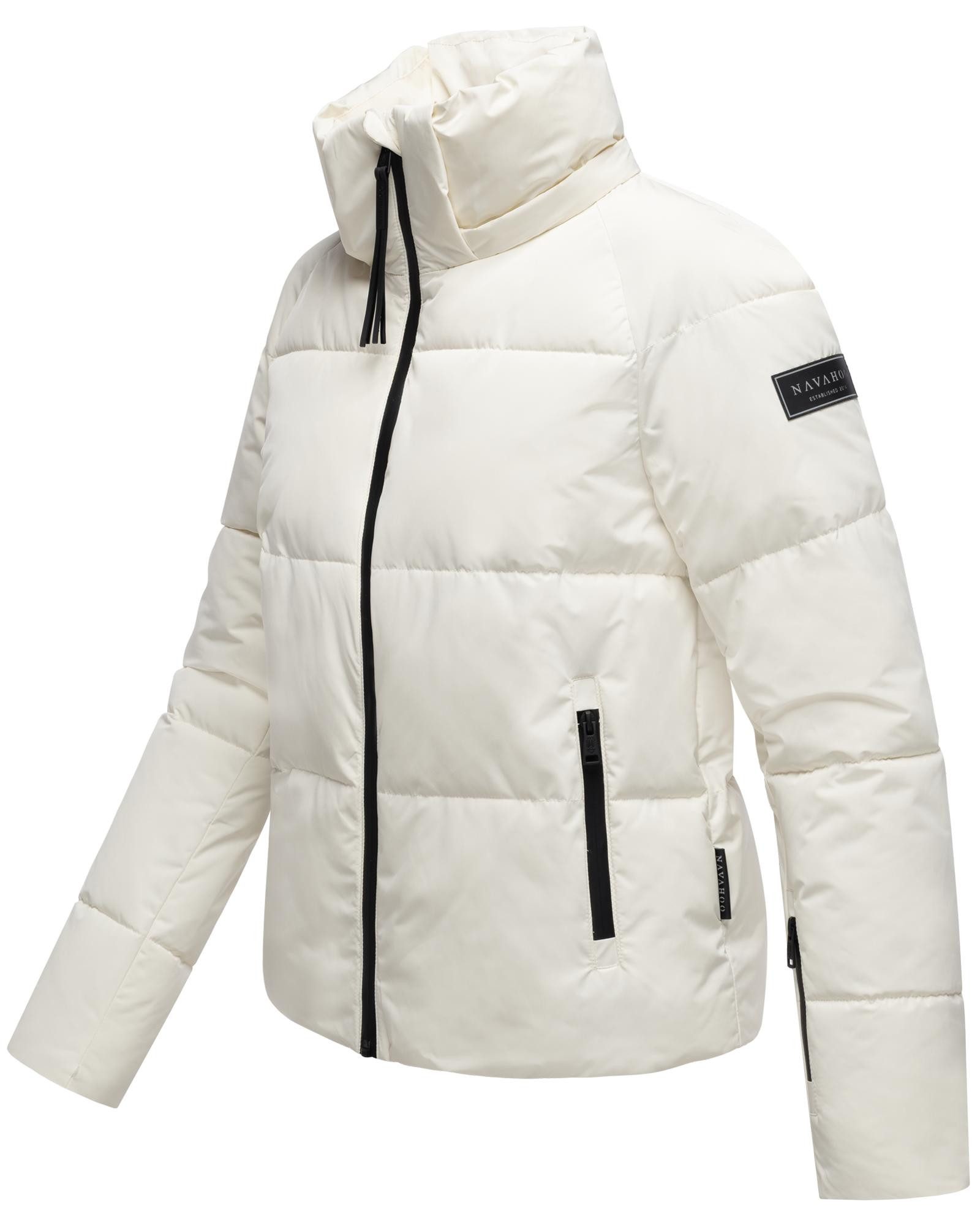 Navahoo Steppjacke Frostherz XIV Kurze gesteppte Damen Winterjacke mit abnehmbarer Kapuze – Bild 5 von 5