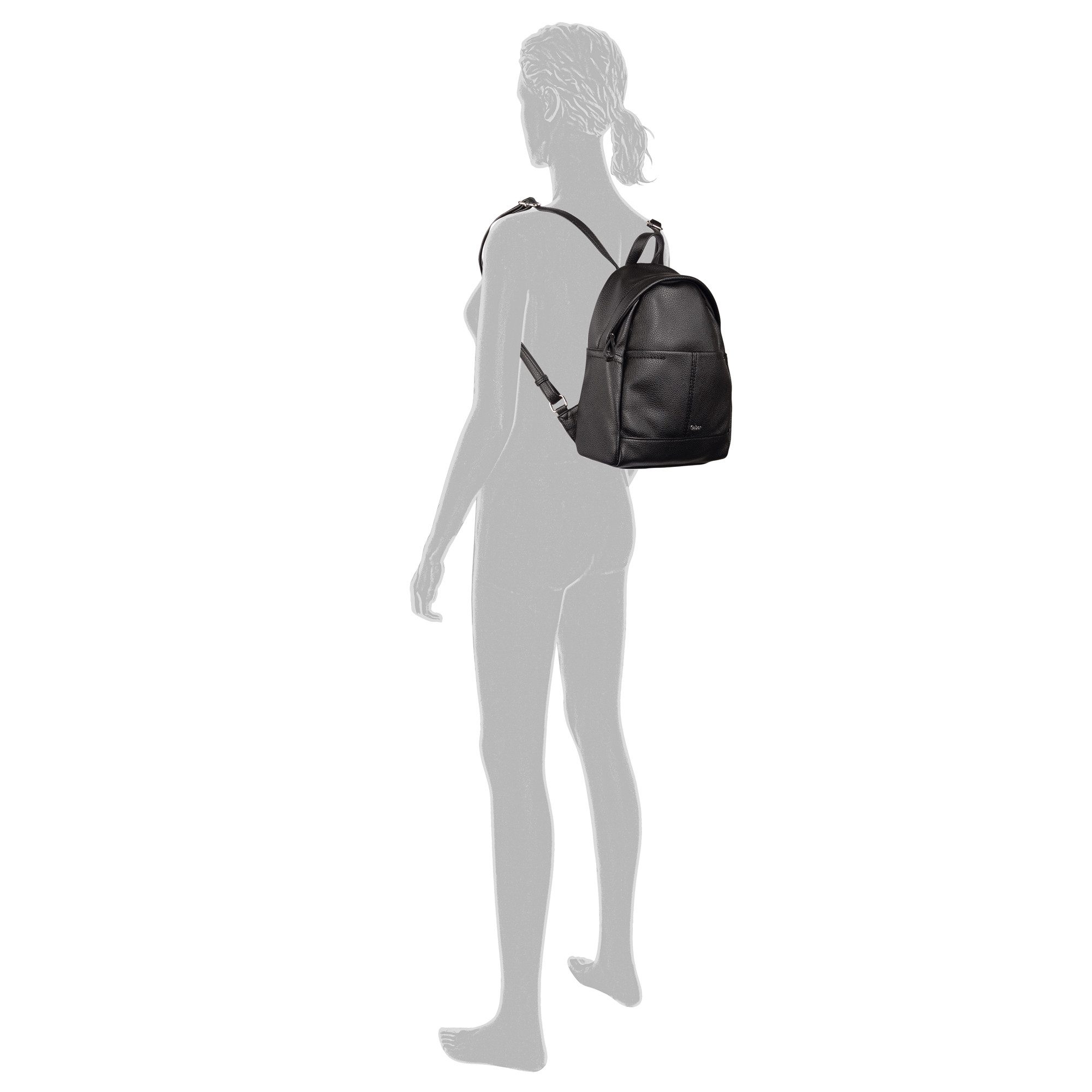 Gabor Rucksack Lenea, aus recyceltem Polyurethan mit dekorativen Ziernähten