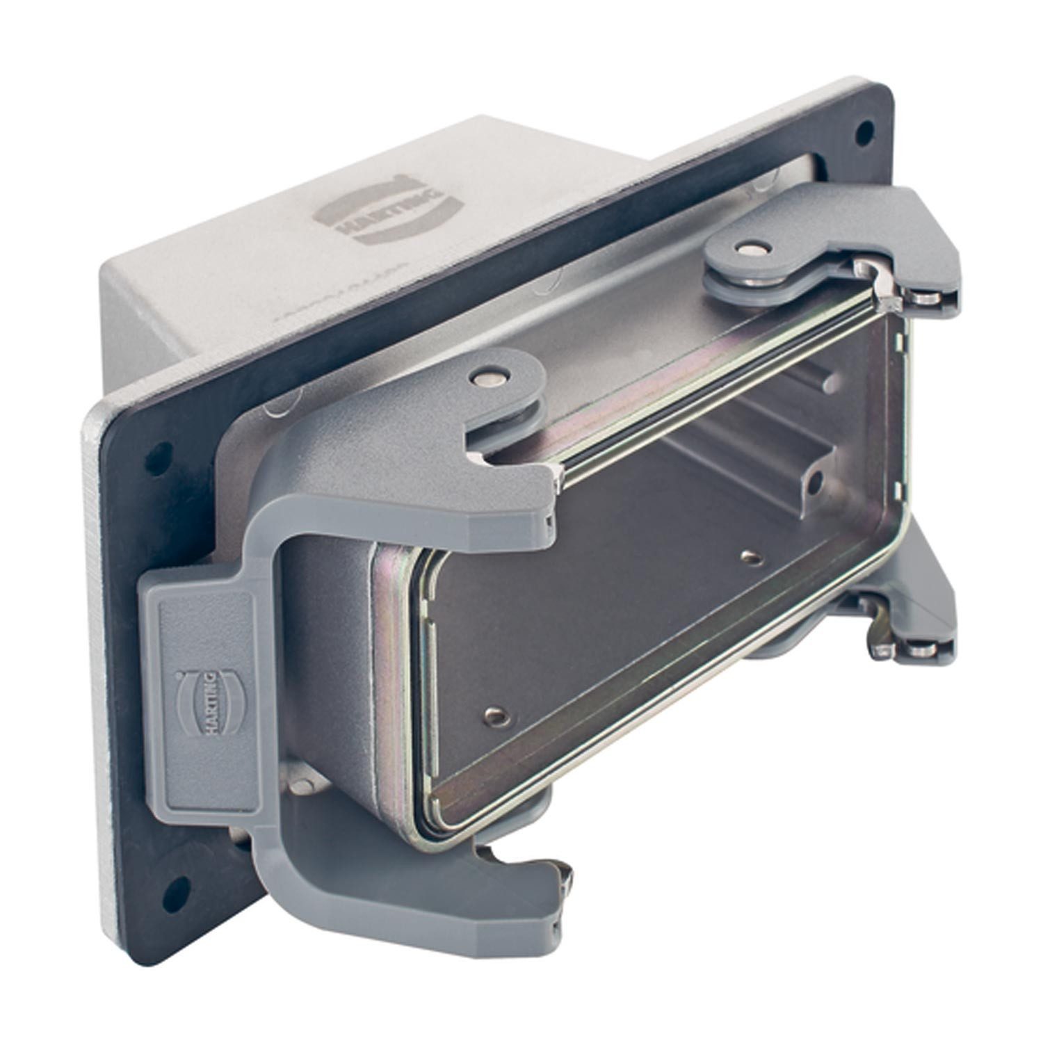 Harting DIN-Stecker Titel:Han 16B EMV Wanddurchführung hoch, 1xM40 gerader Kabelabgang, m, Keine Verpackungseinheiten, Kein Mindestauftragswert