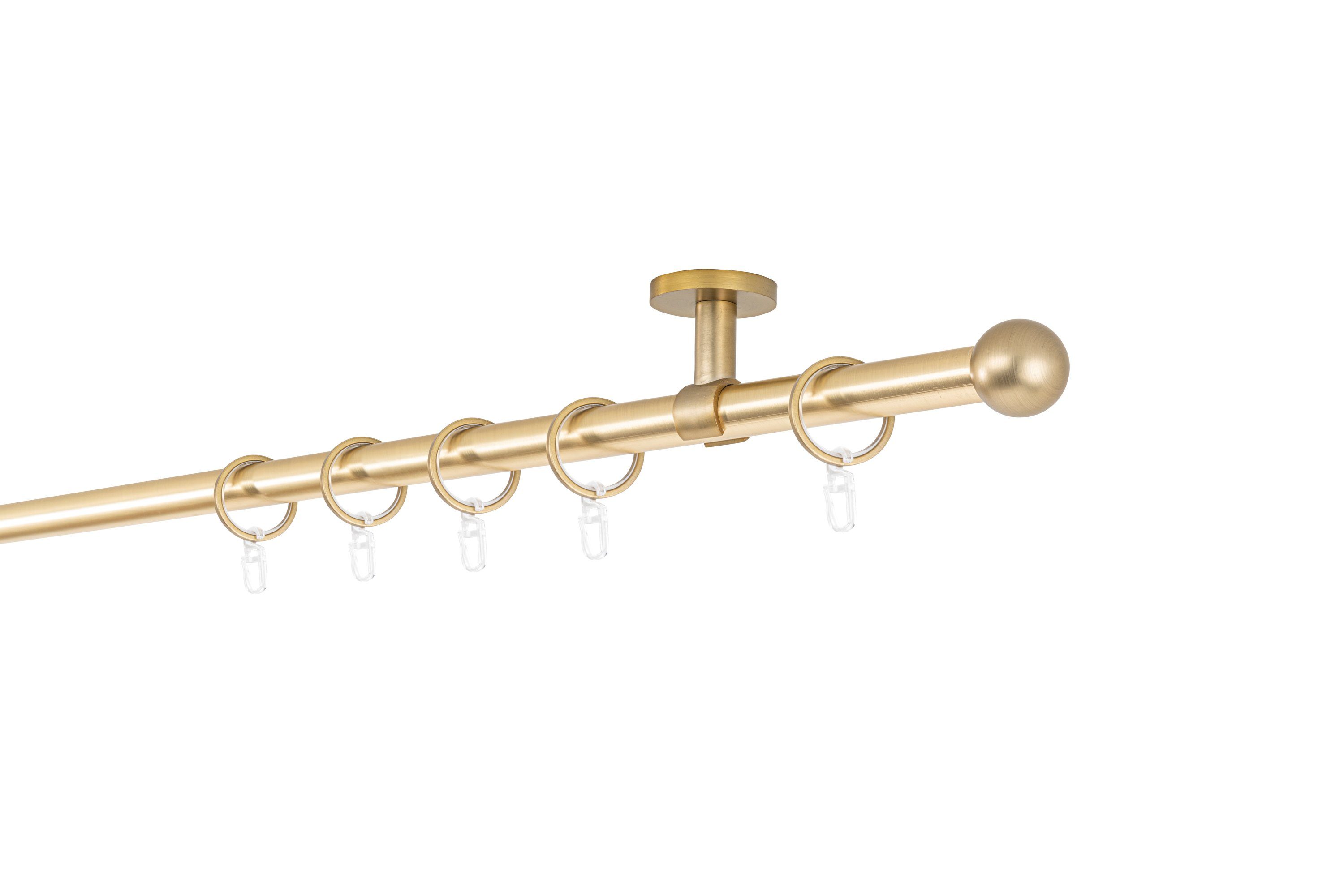 ondeco Gardinenstange Rundrohr Deckenabstand 4cm Ball, günstig online kaufen