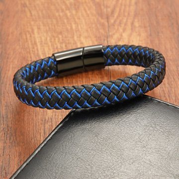 NAHLE Lederarmband Herren Lederarmband Männer Armband (inkl. Schmuckbox), aus Leder, mit Magnetverschluss für ein sicheres verschließen