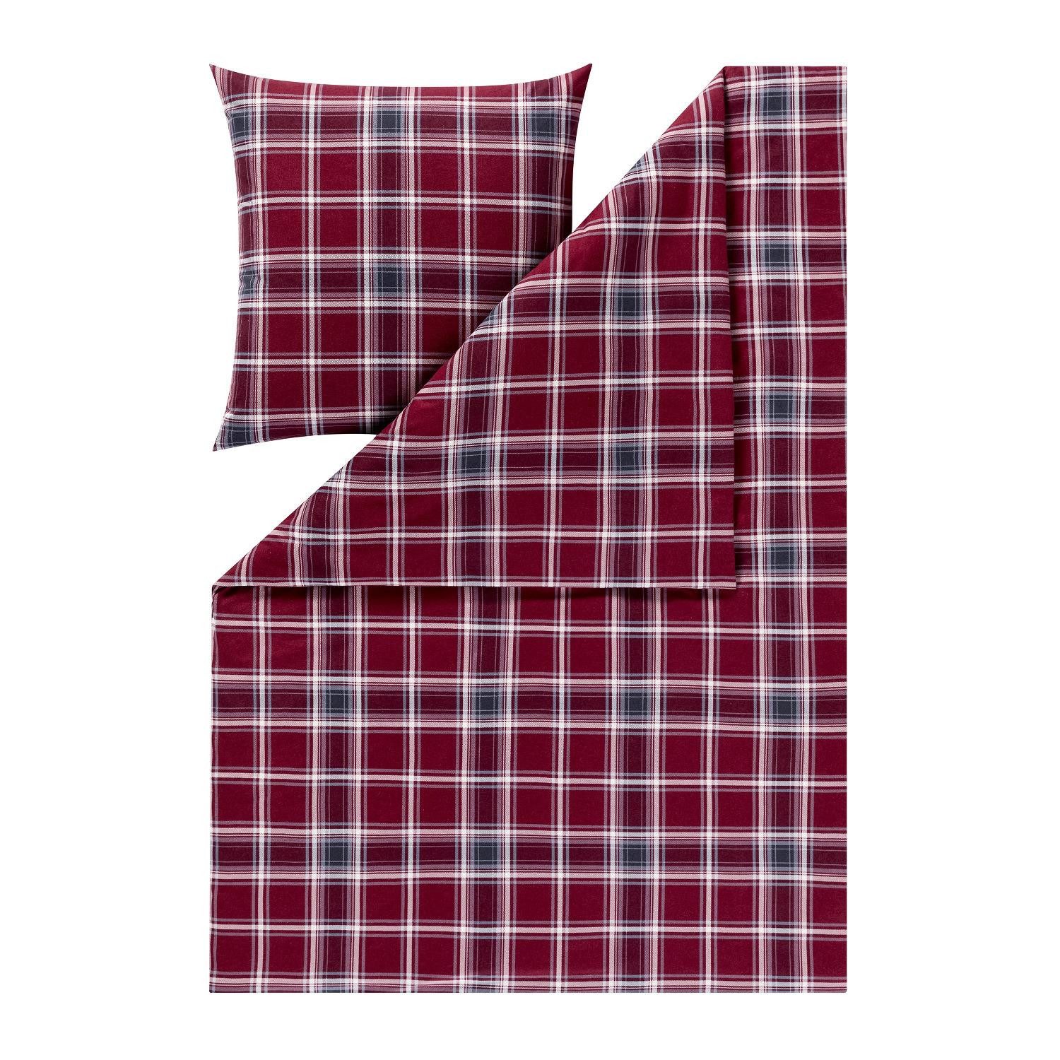 Estella Bettwäsche Estella Flanell Bettwäsche Ouirin 4448-460 Kariert Rot G günstig online kaufen