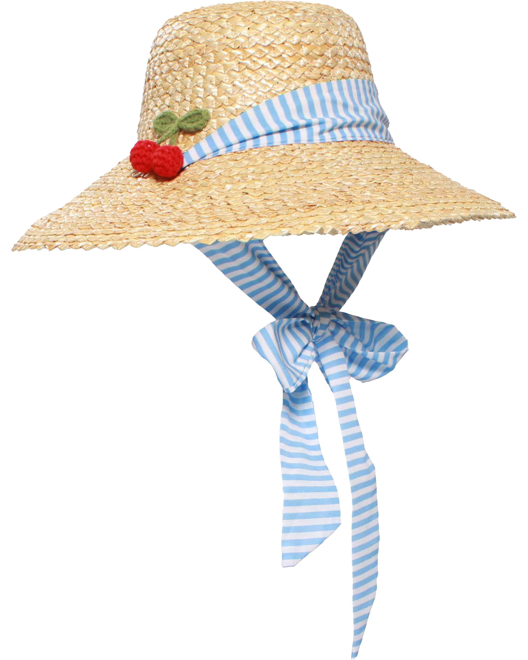 Loevenich Sonnenhut Loevenich Strohhut mit gehäkelten Kirschen und Hutband (keine)